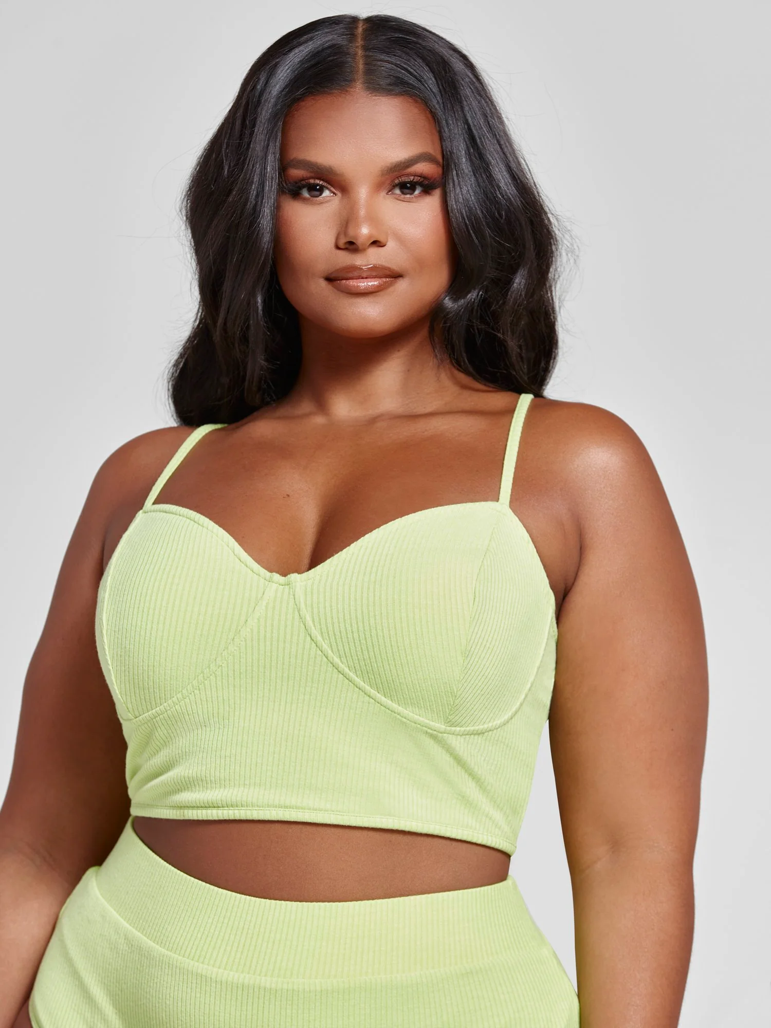 Natalie Ribbed Knit Crop Tank and Panty Set - Image 9