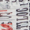 Newspaper Print Ruched Pencil Skirt - Image 5