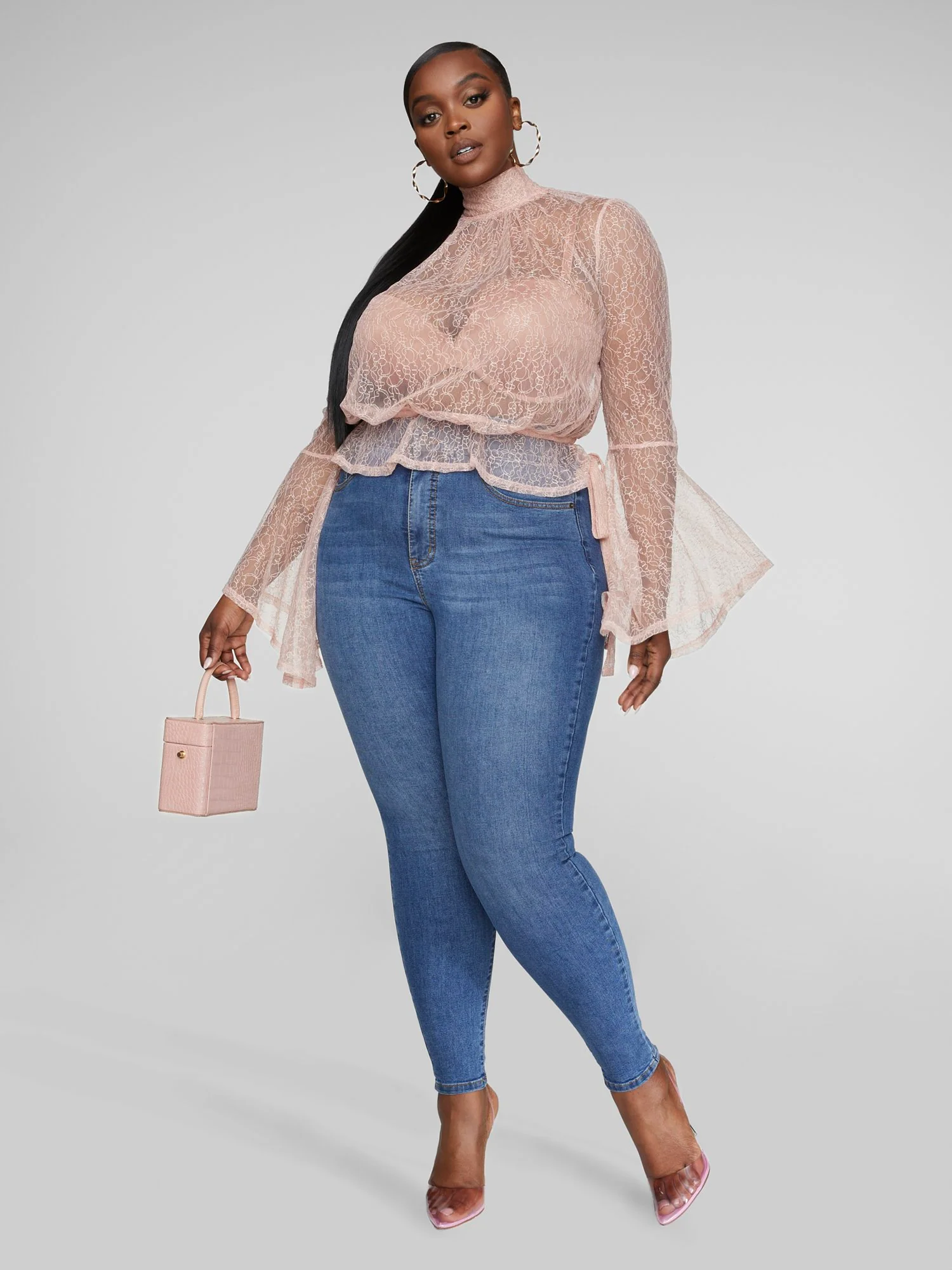 Nicola Bell Sleeve Lace Top - Image 3