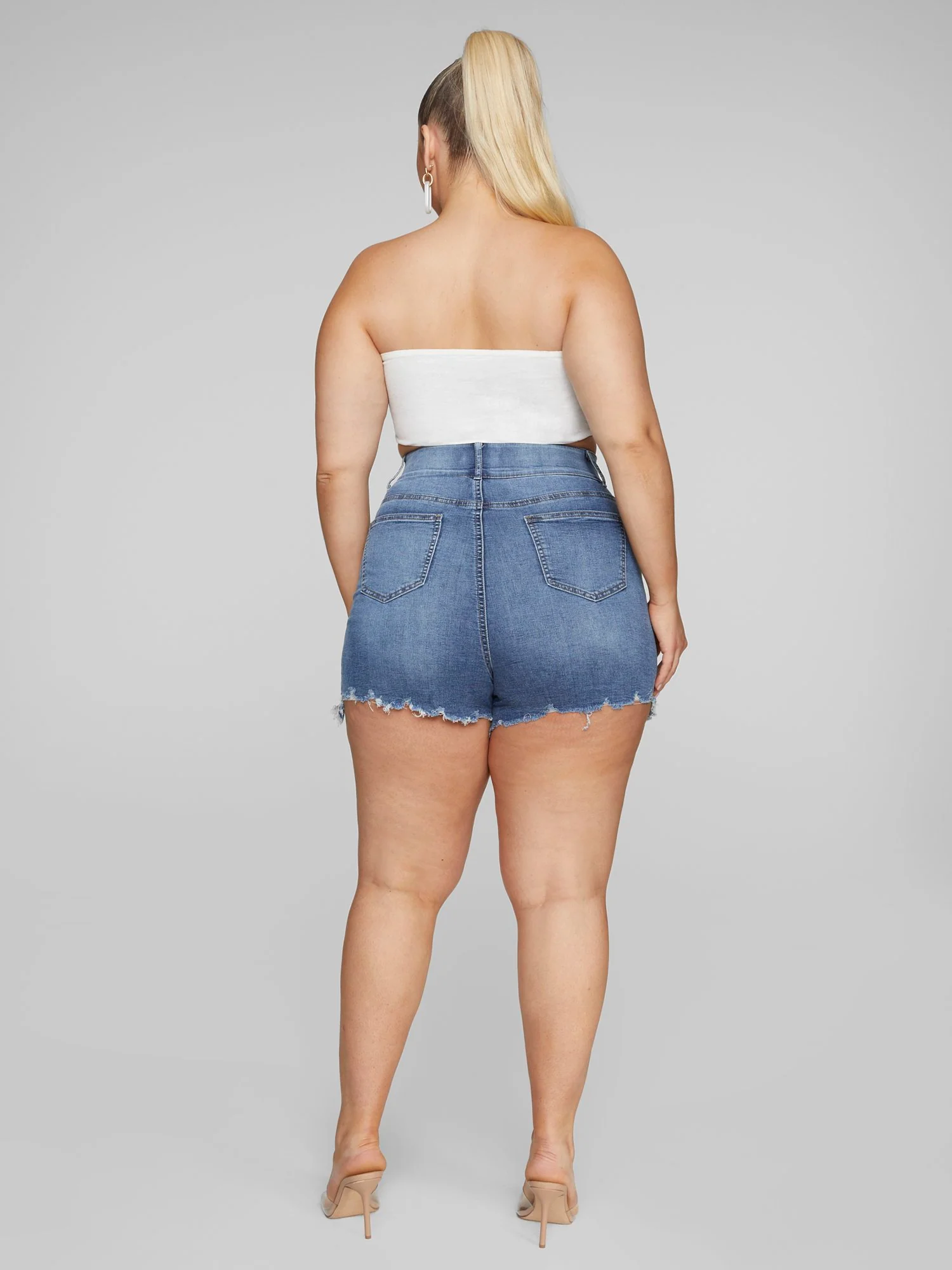 Nika Strapless Tie Front Crop Top - Image 4