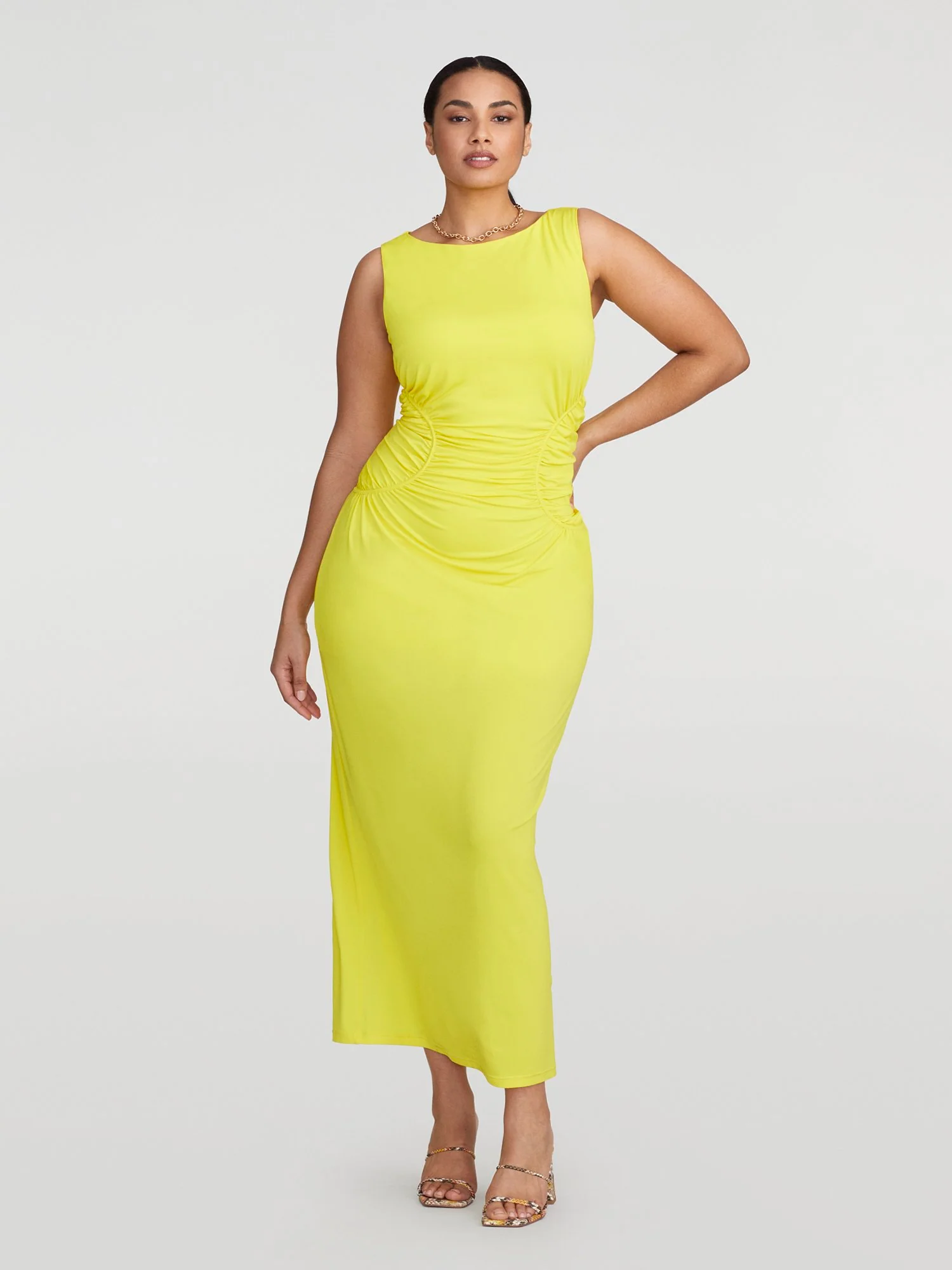 Nula Ruched-Side Maxi Dress