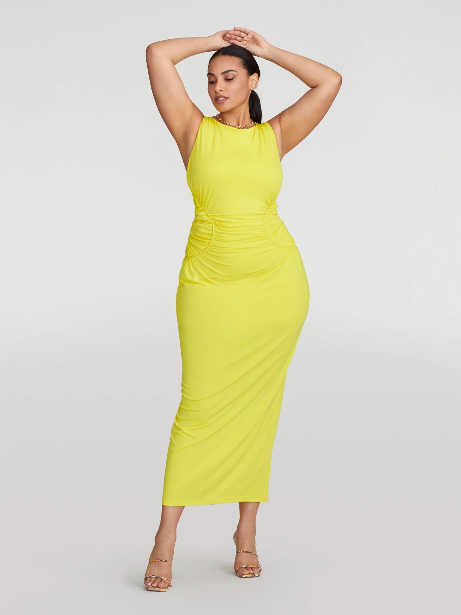 Nula Ruched-Side Maxi Dress - Image 4