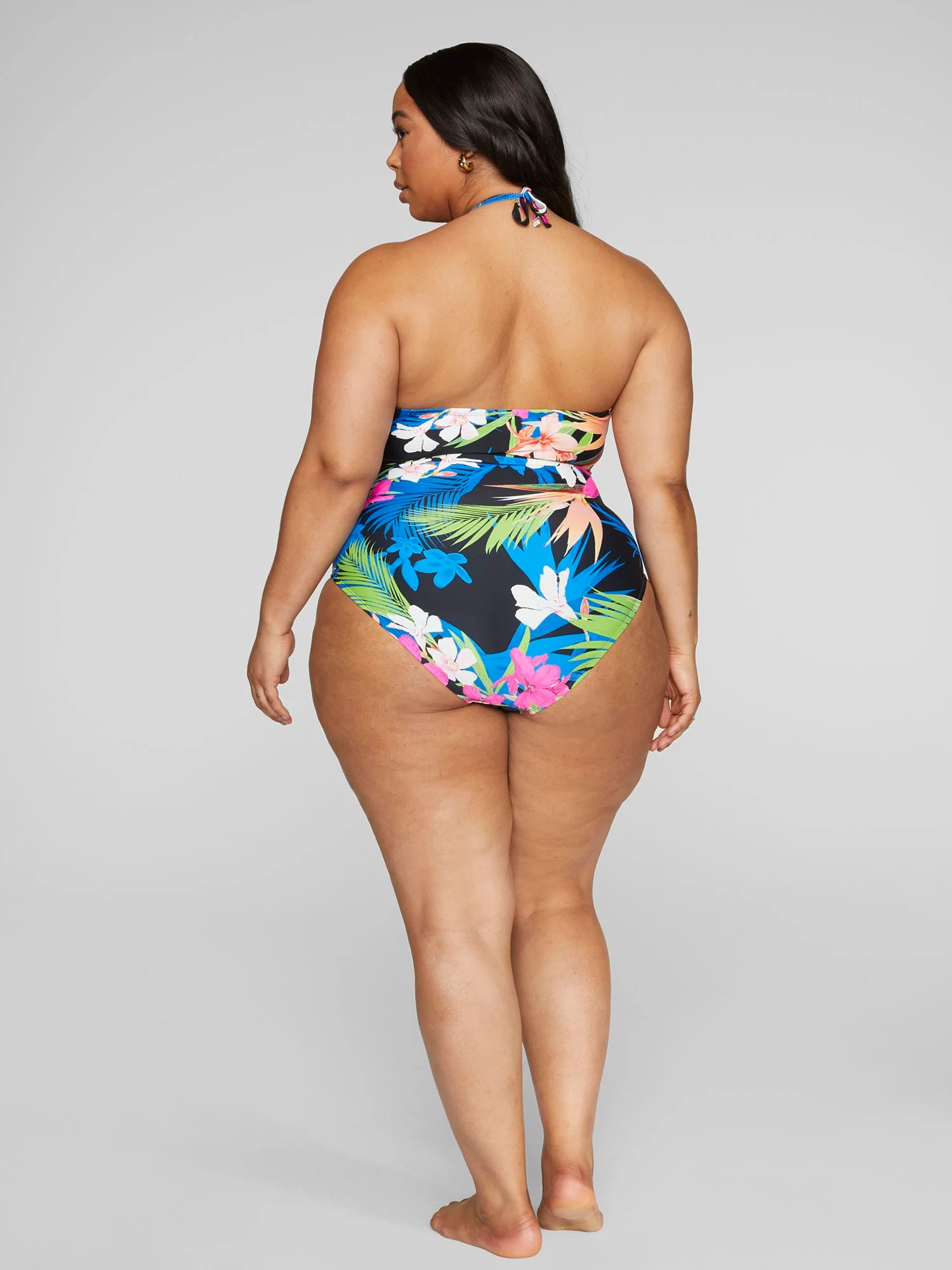 Nyla Halter Tropical Print One-Piece Swimsuit - Image 12