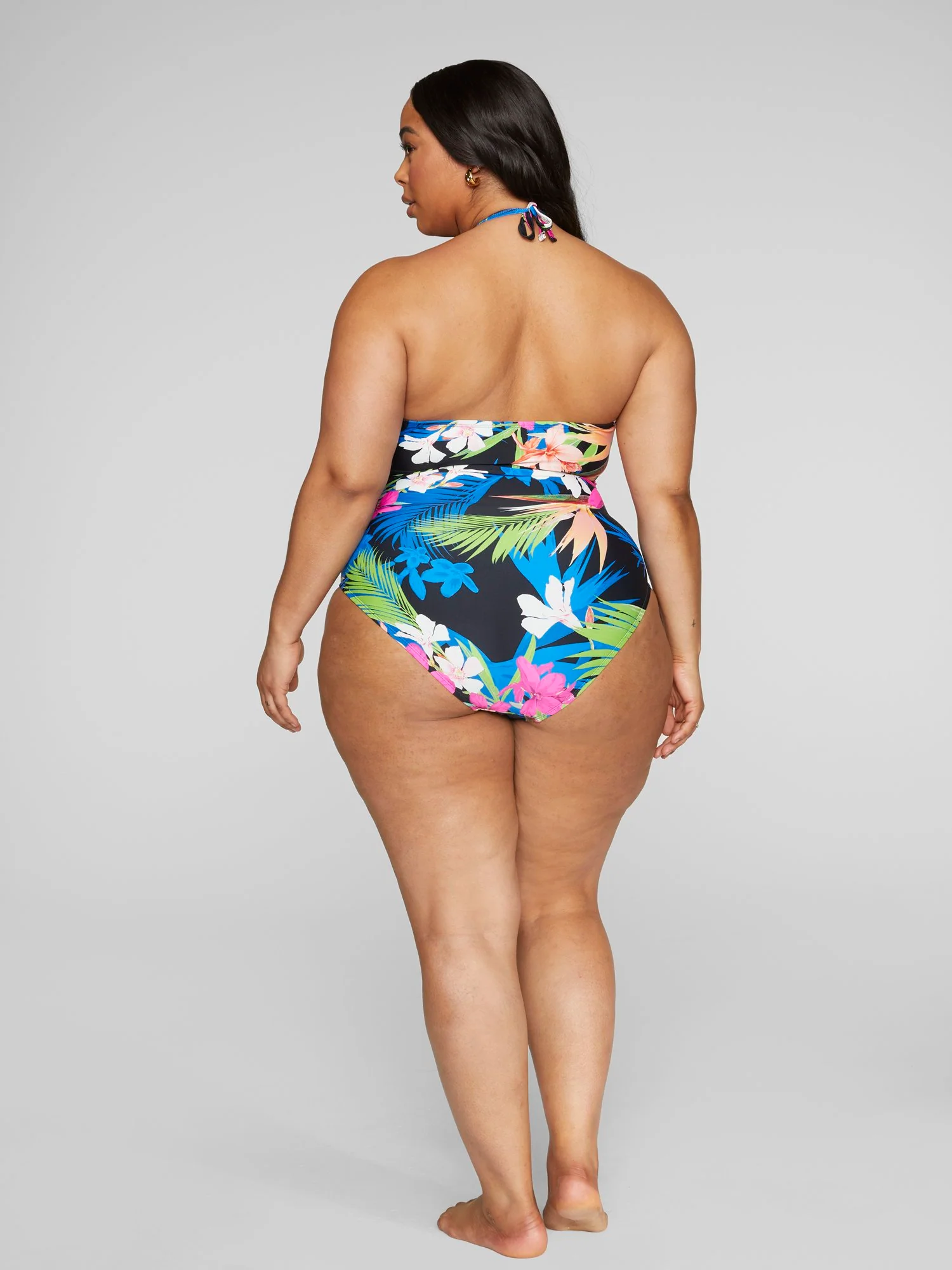 Nyla Halter Tropical Print One-Piece Swimsuit - Image 15