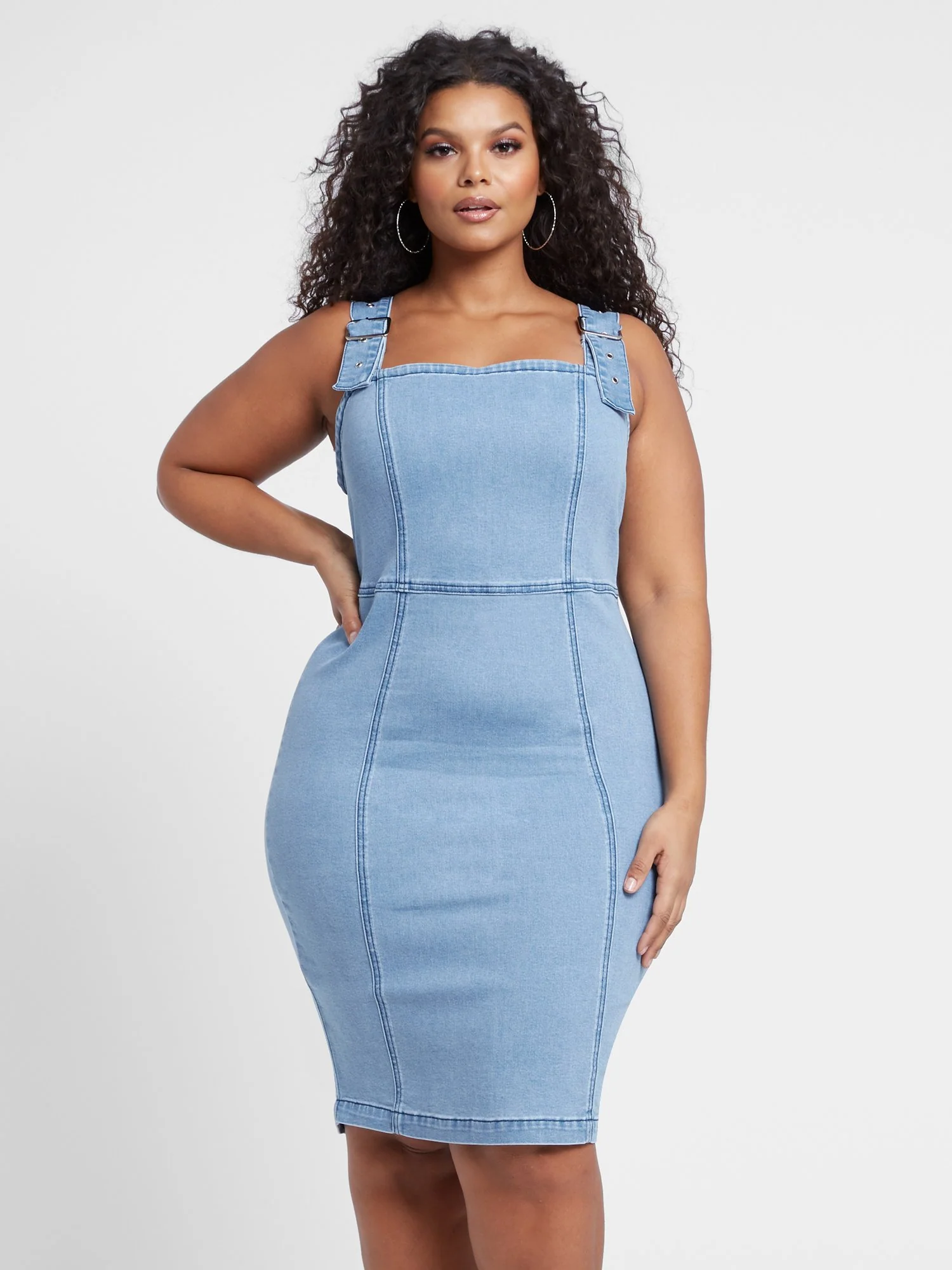 Oaklyn Overall Denim Dress - Image 2