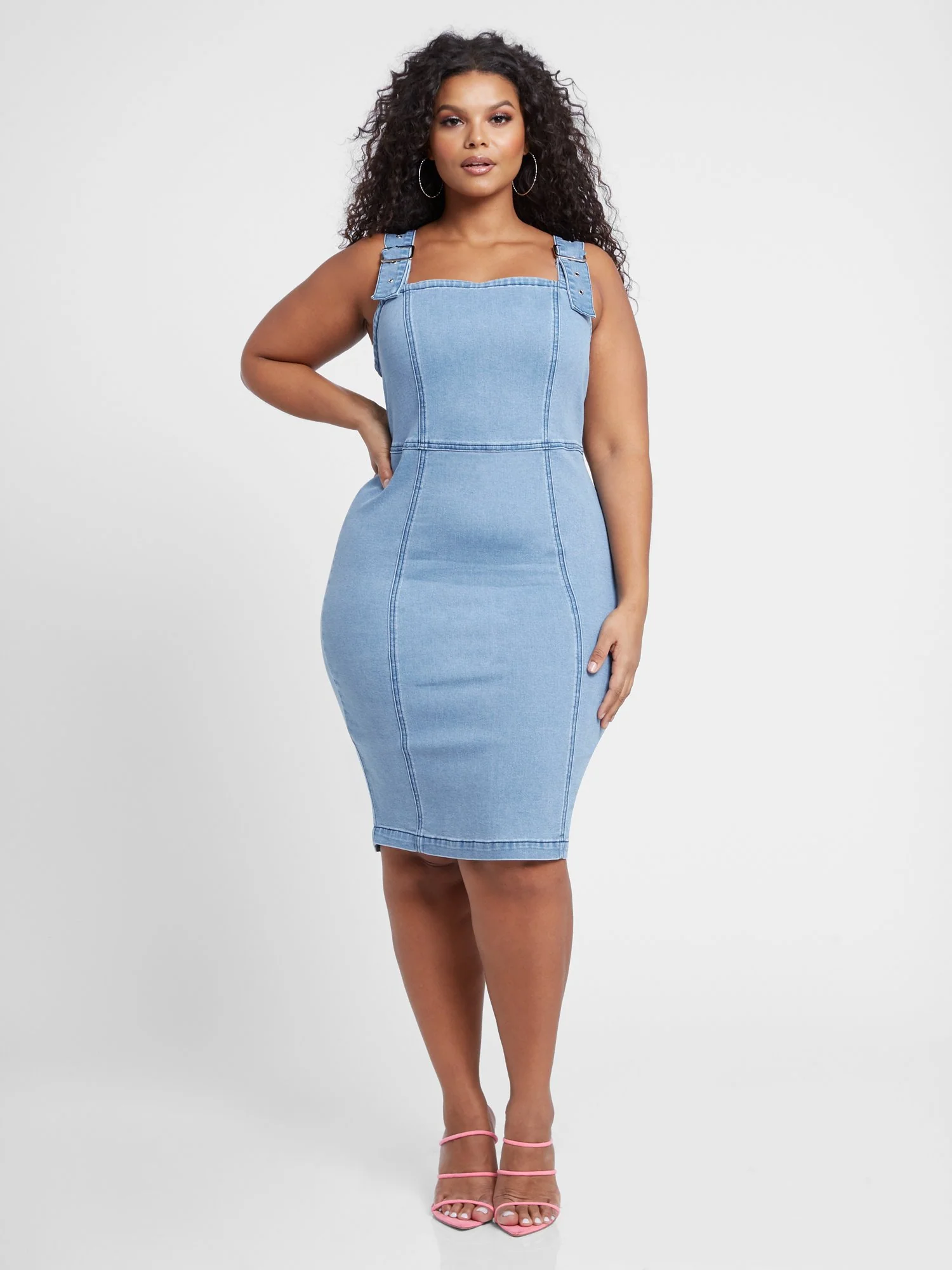 Oaklyn Overall Denim Dress - Image 4