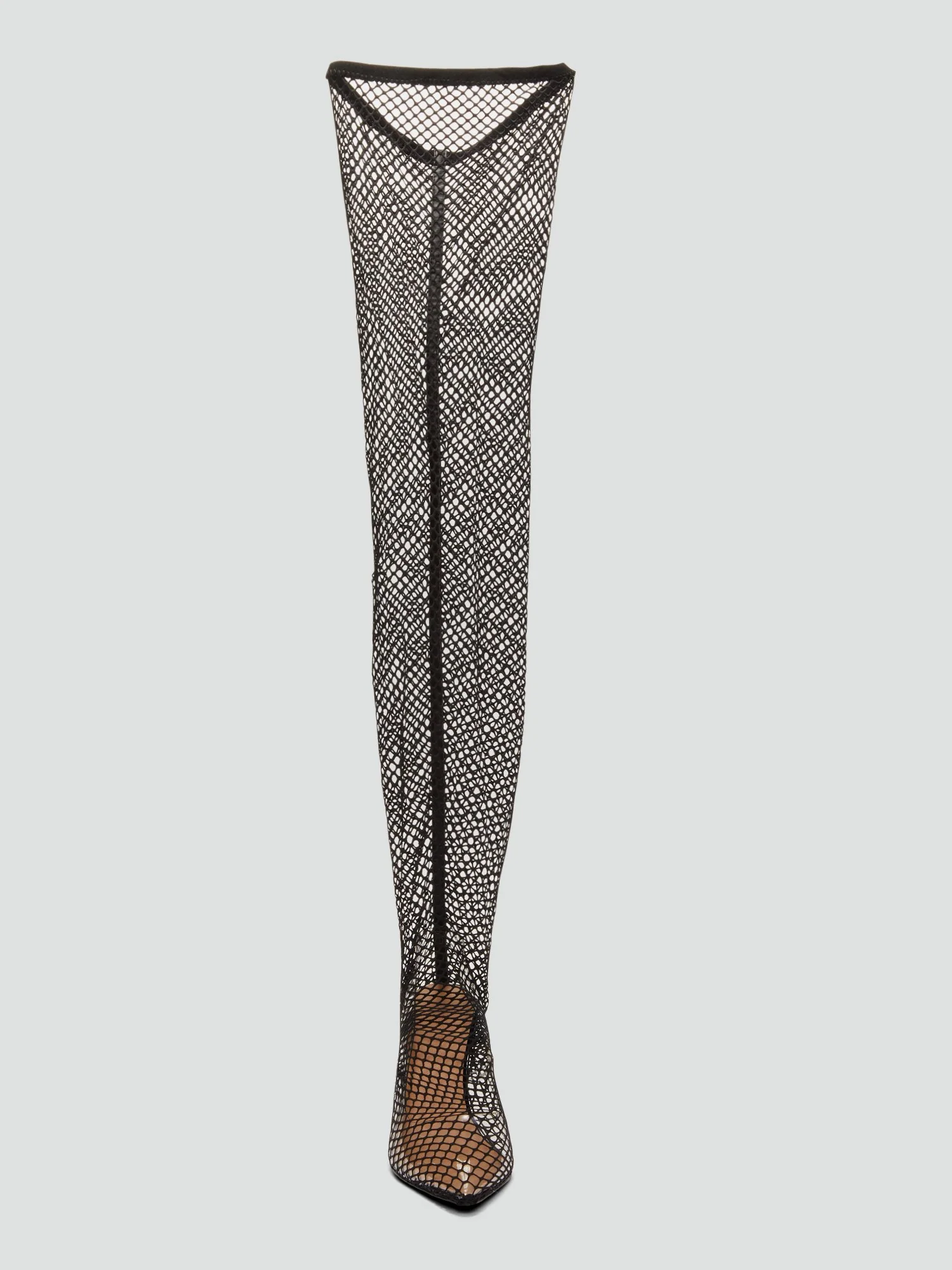 Obsidian Thigh-High Fishnet Stocking Boots - Nadia x FTF - Image 6