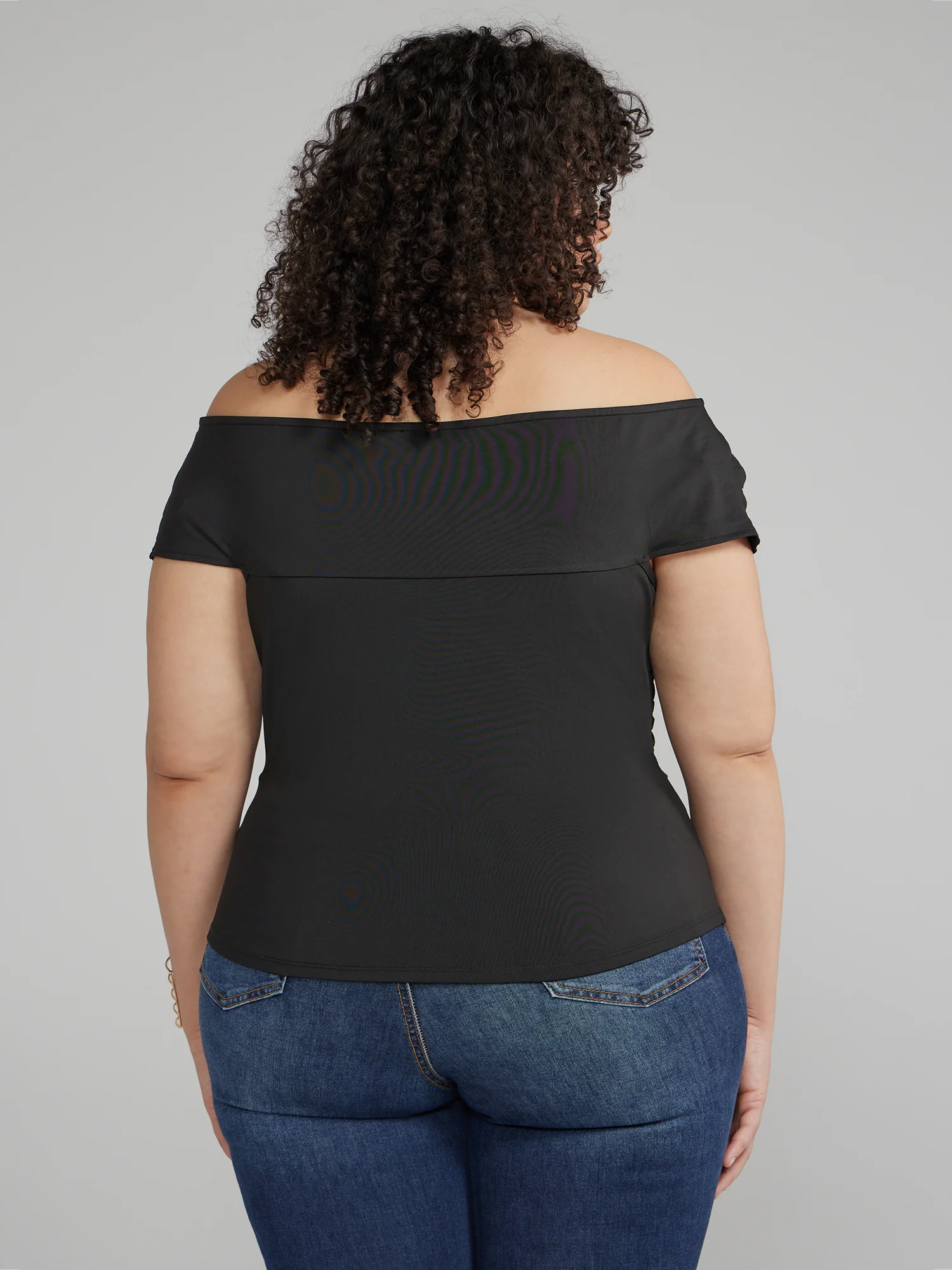 Off Shoulder Knot Front Top - Image 3