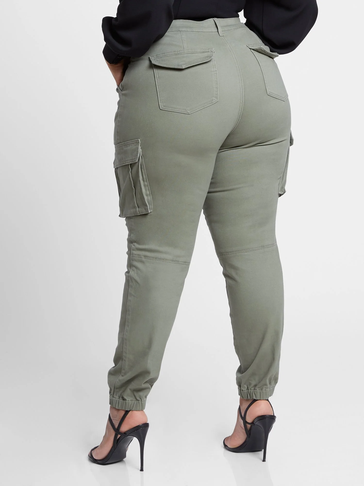 Olive Twill Cargo Jogger - Image 3