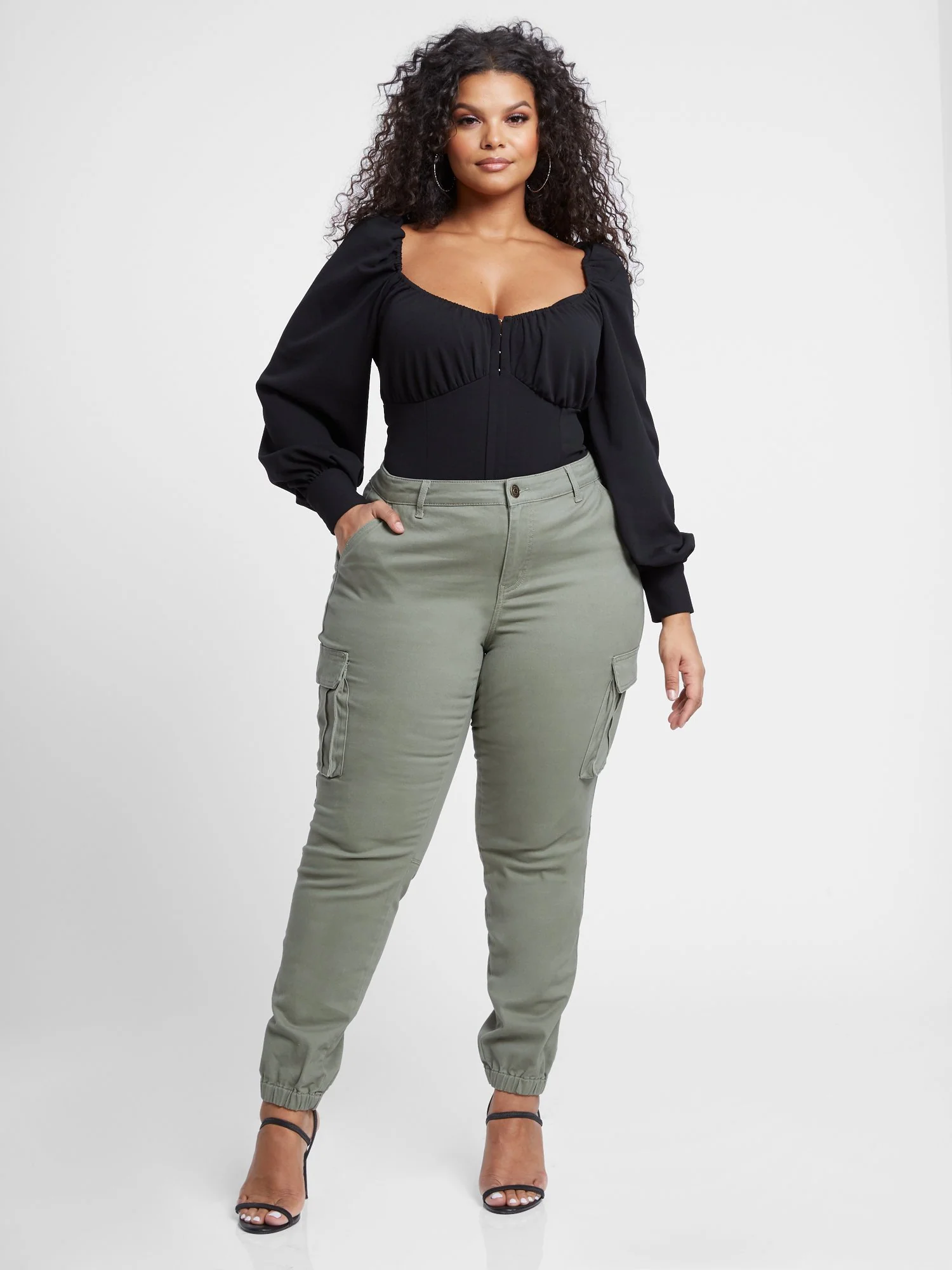 Olive Twill Cargo Jogger - Image 6