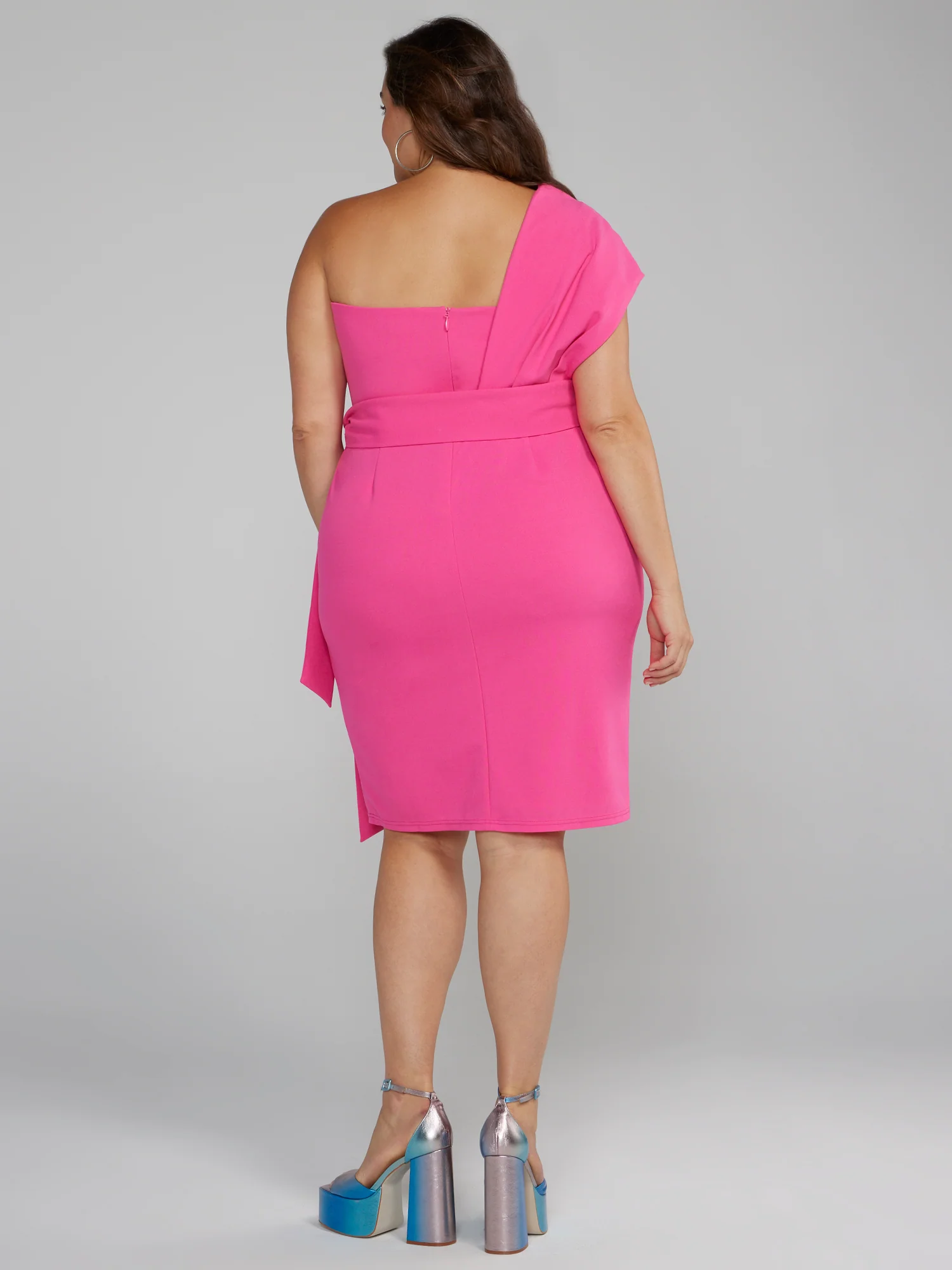 The One-Shoulder Pink Party Dress - Image 3