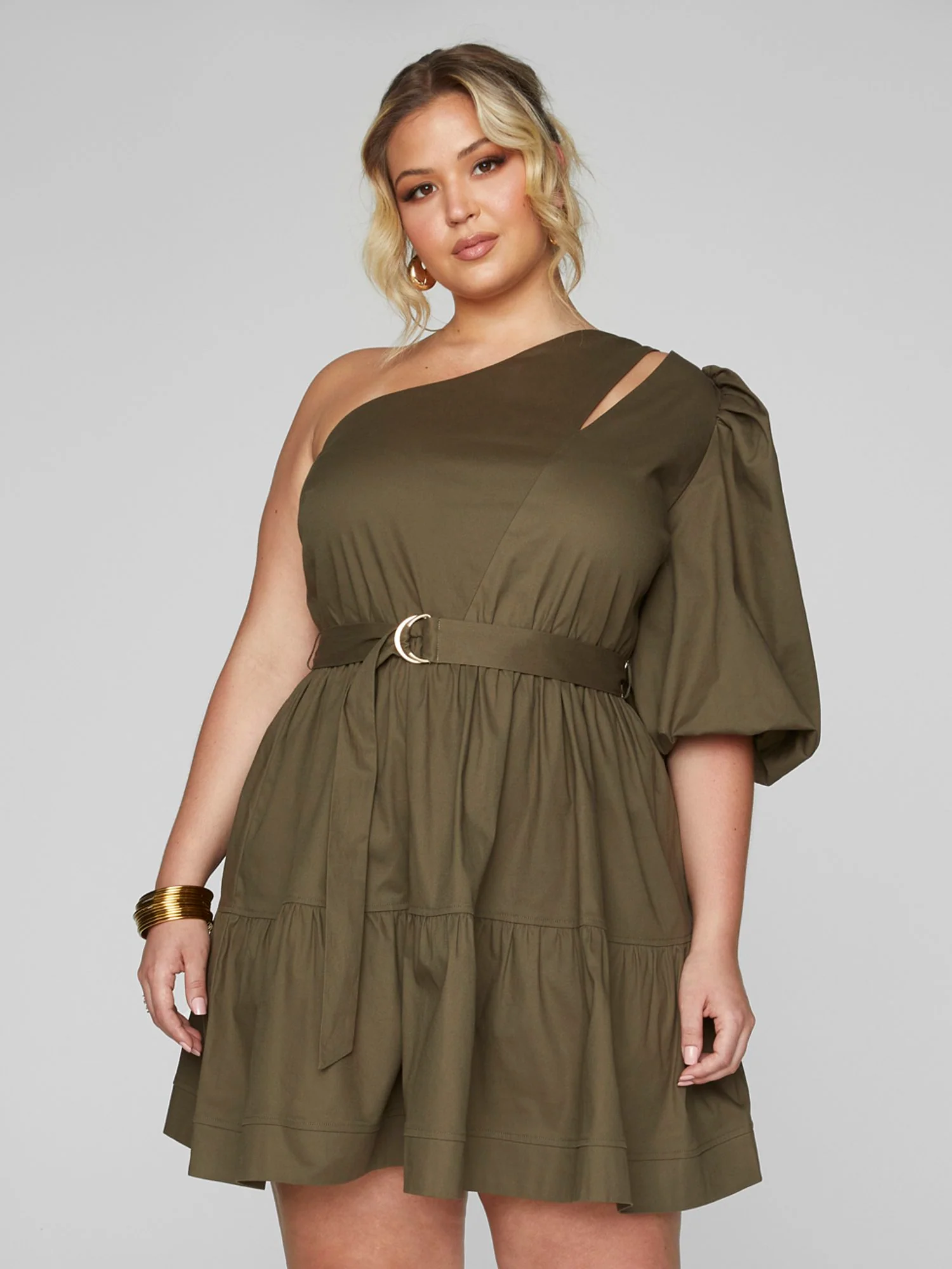 Ophelia One Shoulder Belted Dress - Image 2