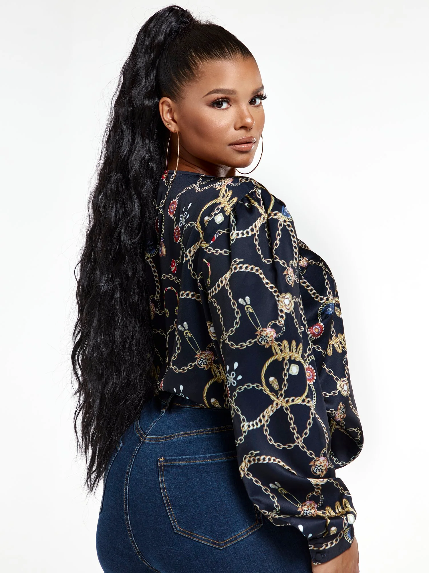 Paige Chain Print Bodysuit - Image 3