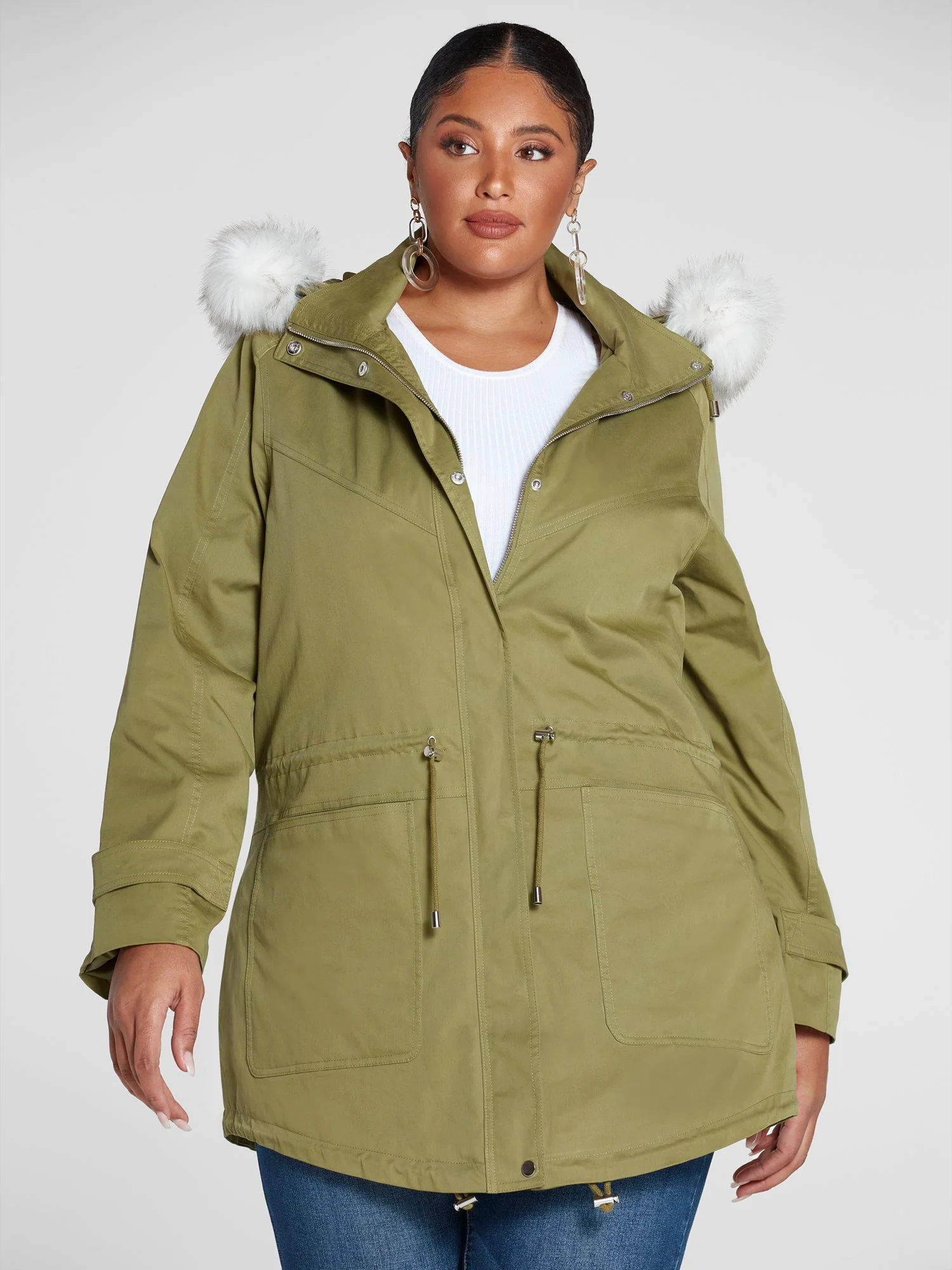 Paige Faux Fur Lined Anorak Coat - Image 2