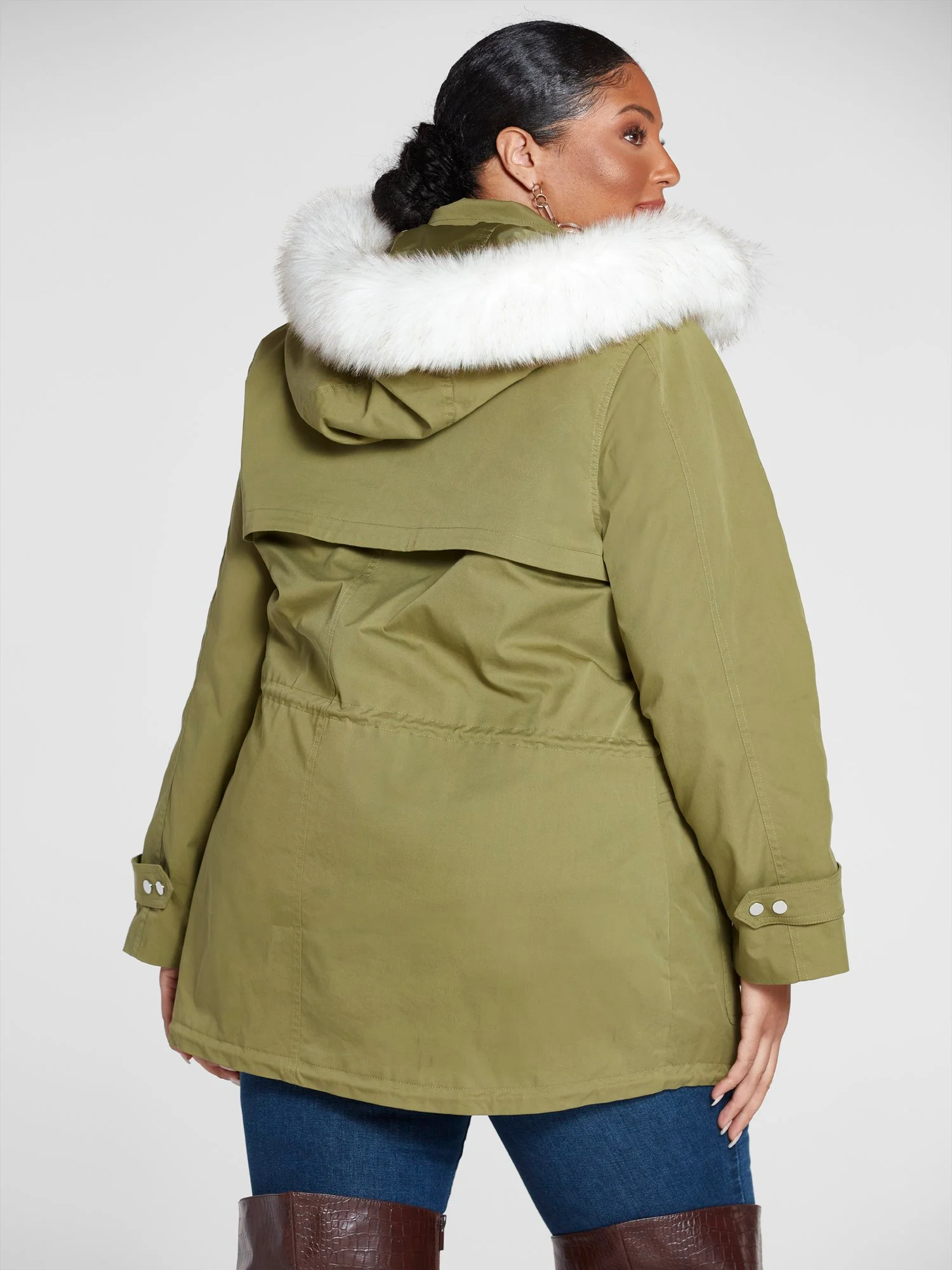 Paige Faux Fur Lined Anorak Coat - Image 3