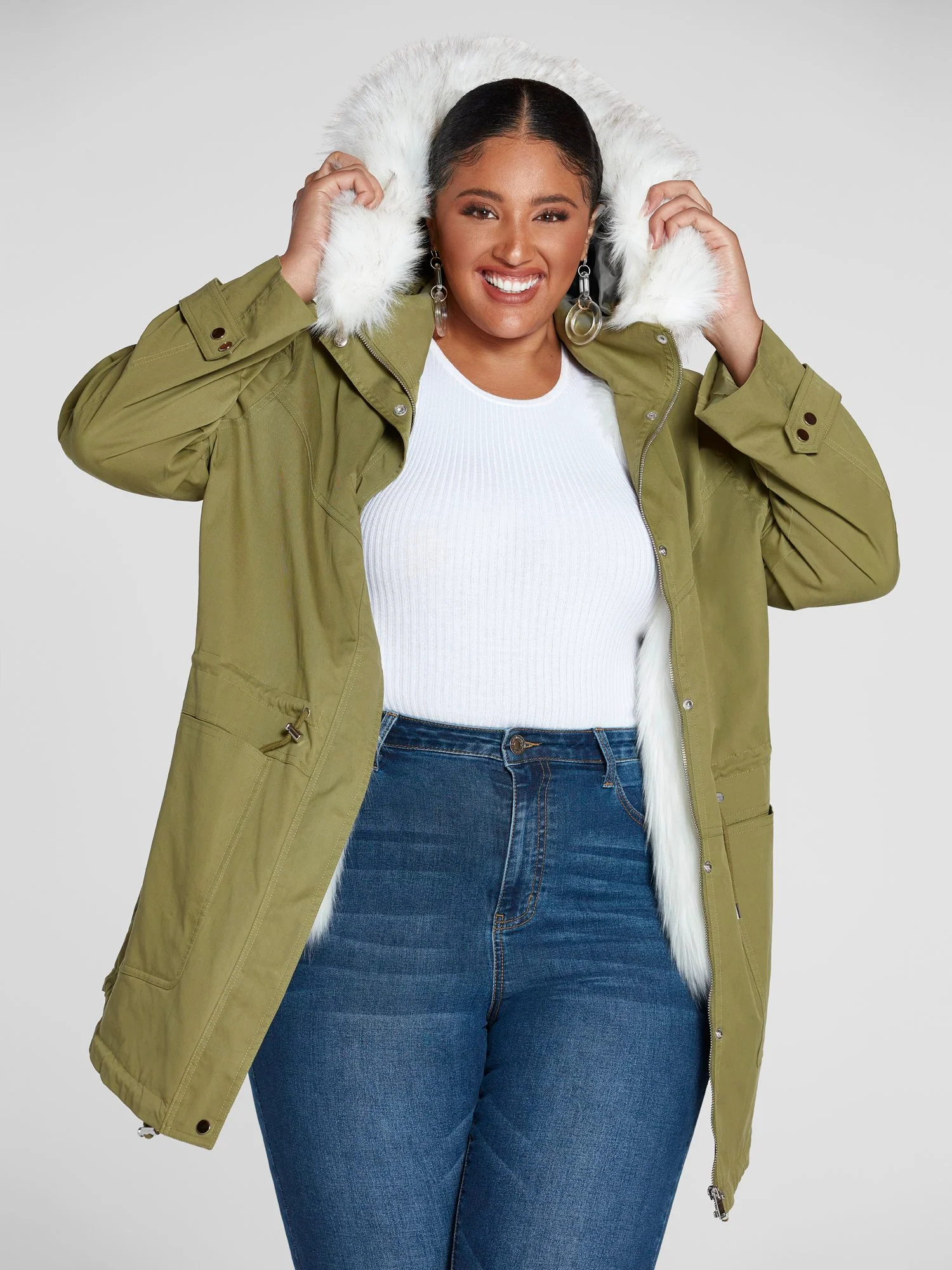 Paige Faux Fur Lined Anorak Coat - Image 5