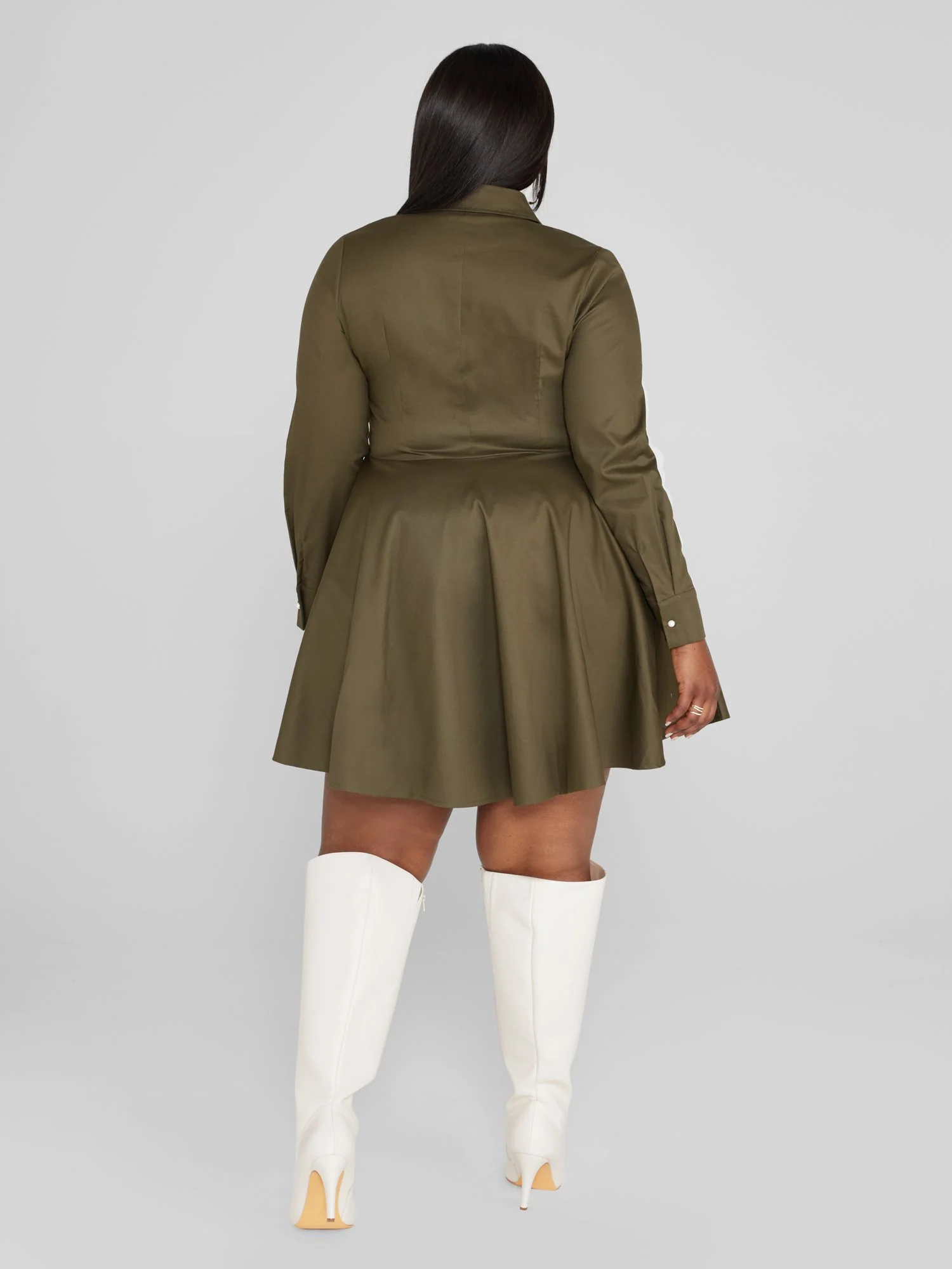 Paige Faux Pearl Button Down Shirt Dress - Image 4