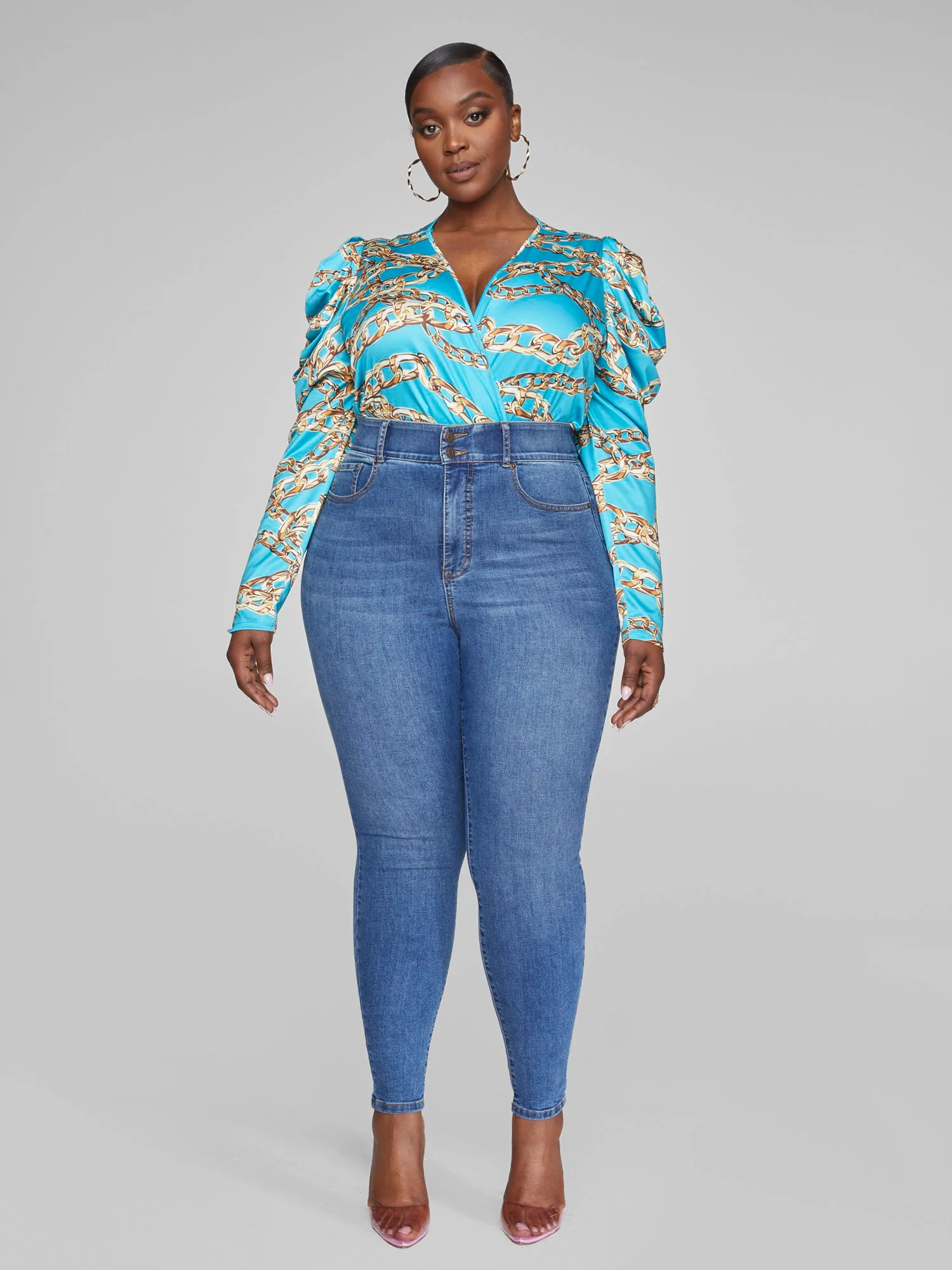 Pamela Chain Print Bodysuit - Image 3