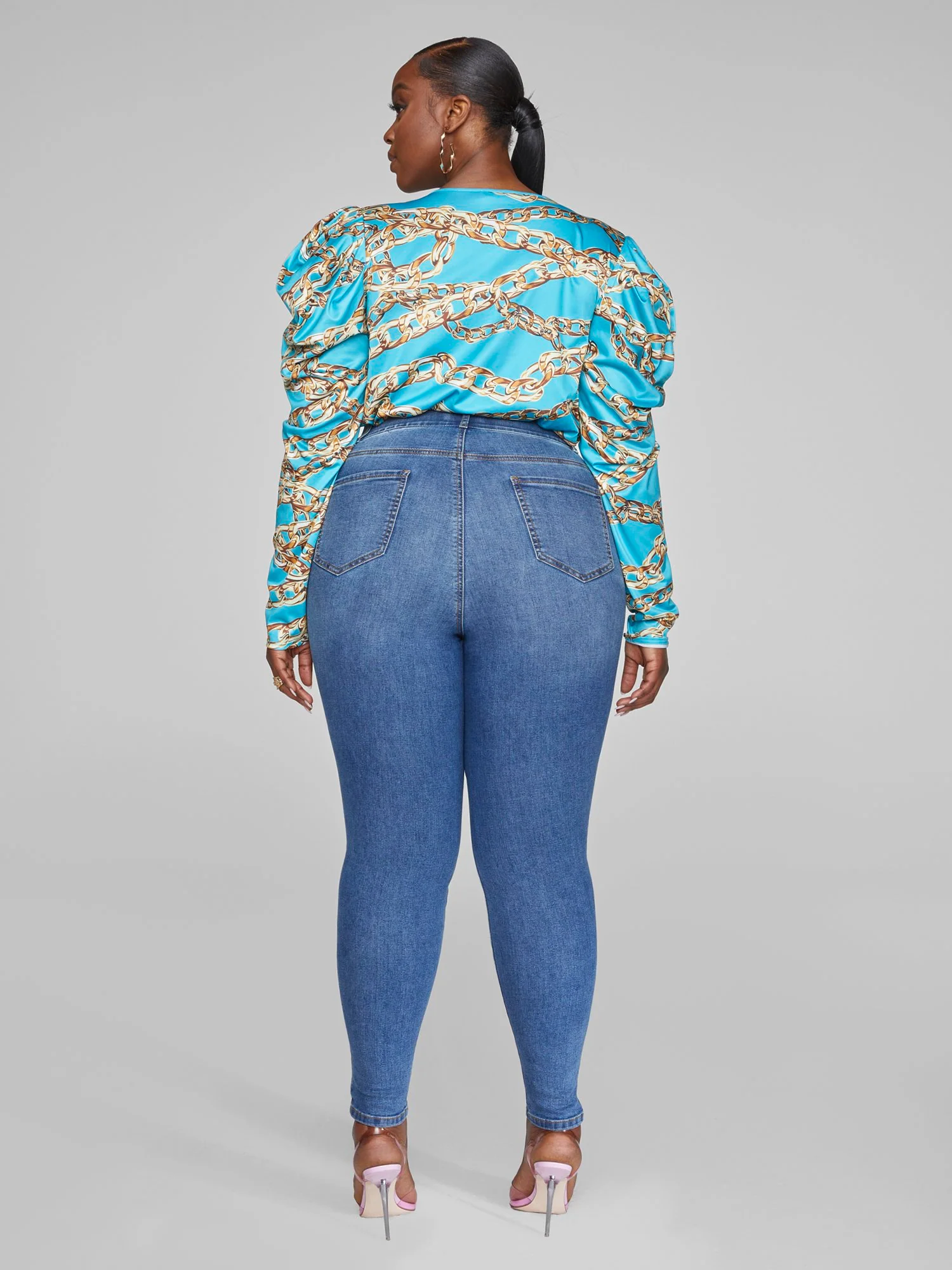 Pamela Chain Print Bodysuit - Image 4
