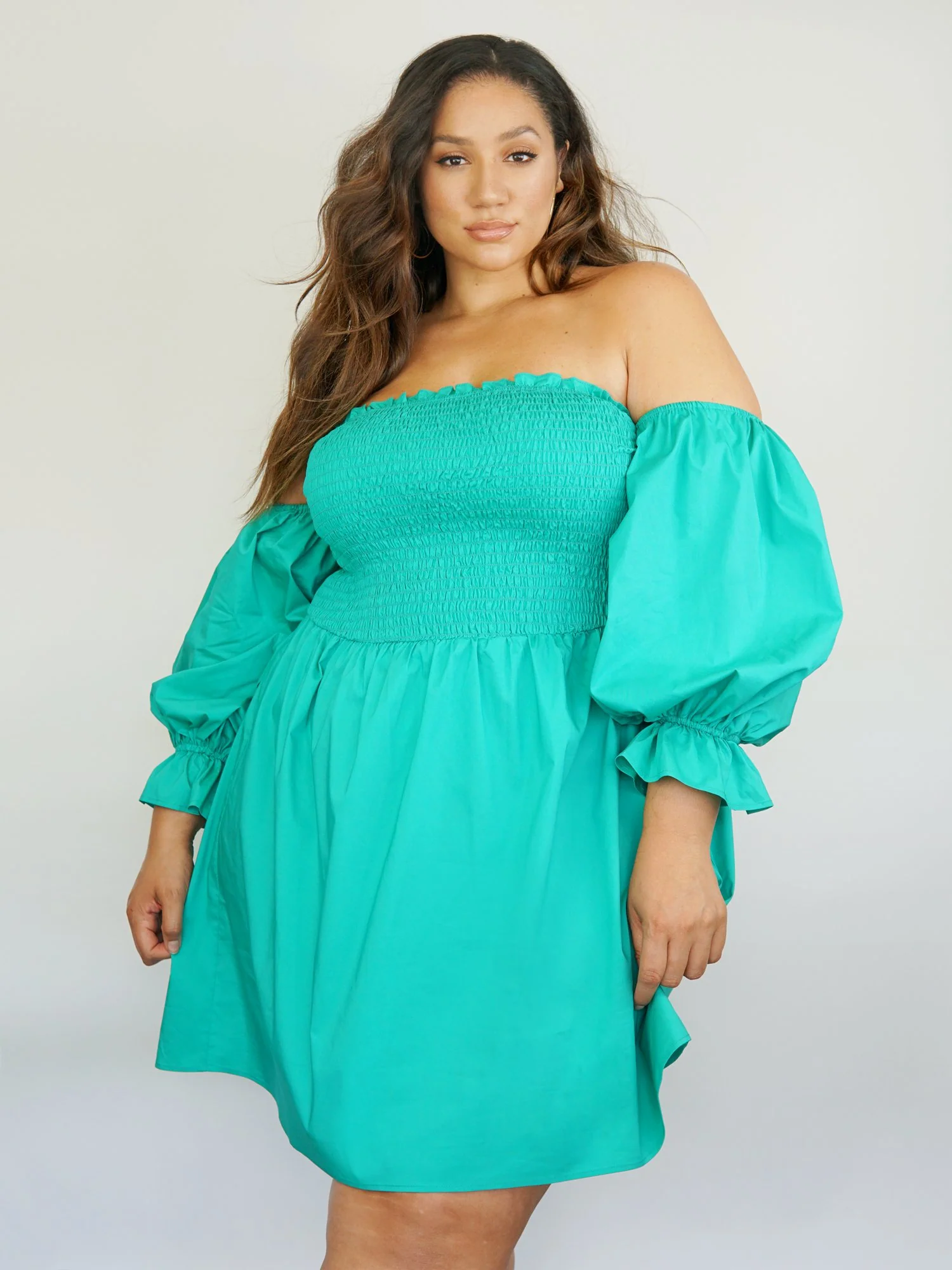 Patrice Off The Shoulder Poplin Dress - Image 5