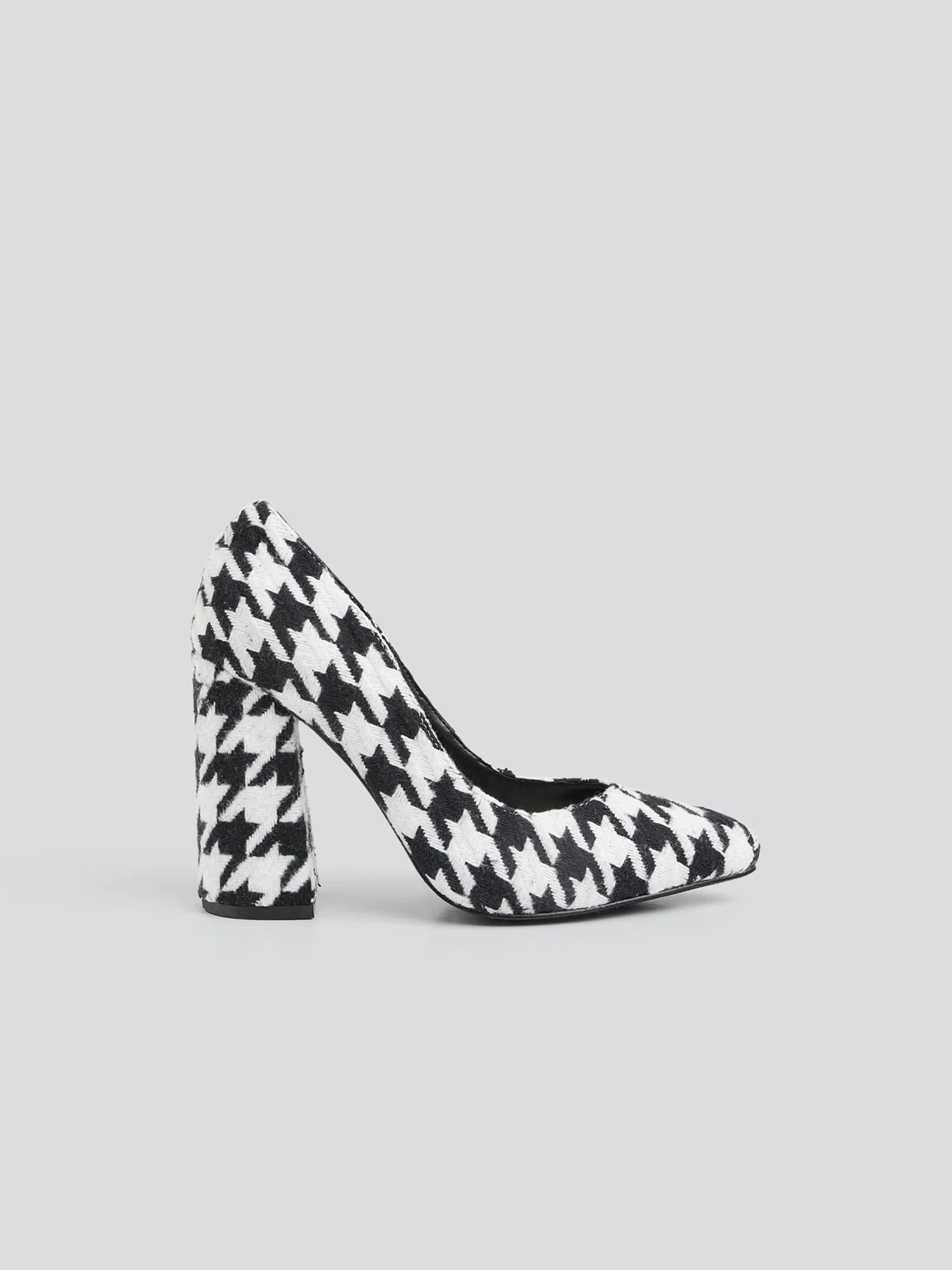 Penelope Faux Suede Houndstooth Pumps - Image 2