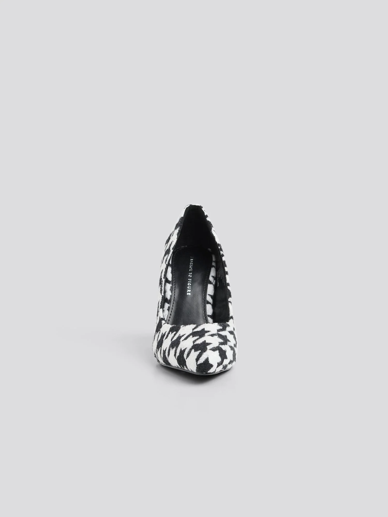 Penelope Faux Suede Houndstooth Pumps - Image 4