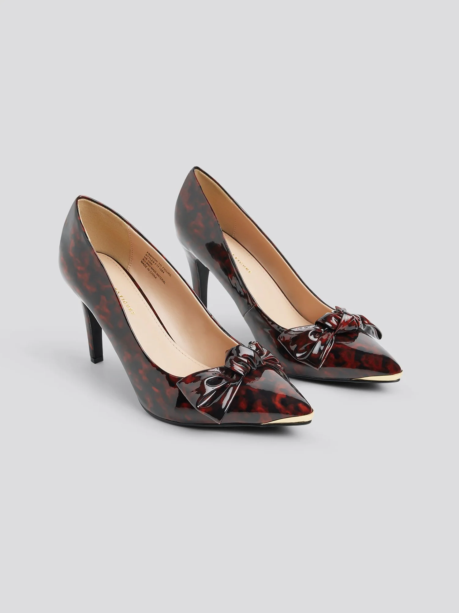 Peyton Bow Detail Patent Leather Heels - Image 3