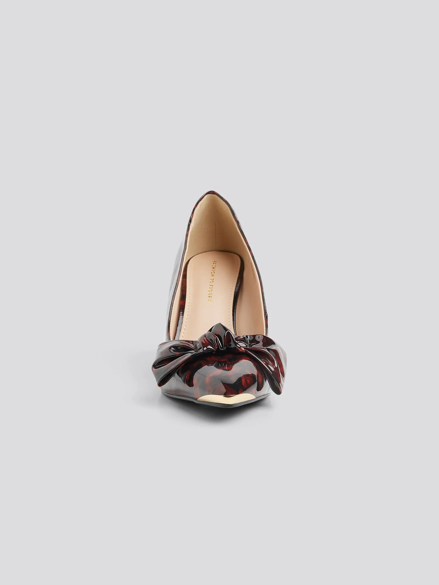 Peyton Bow Detail Patent Leather Heels - Image 4