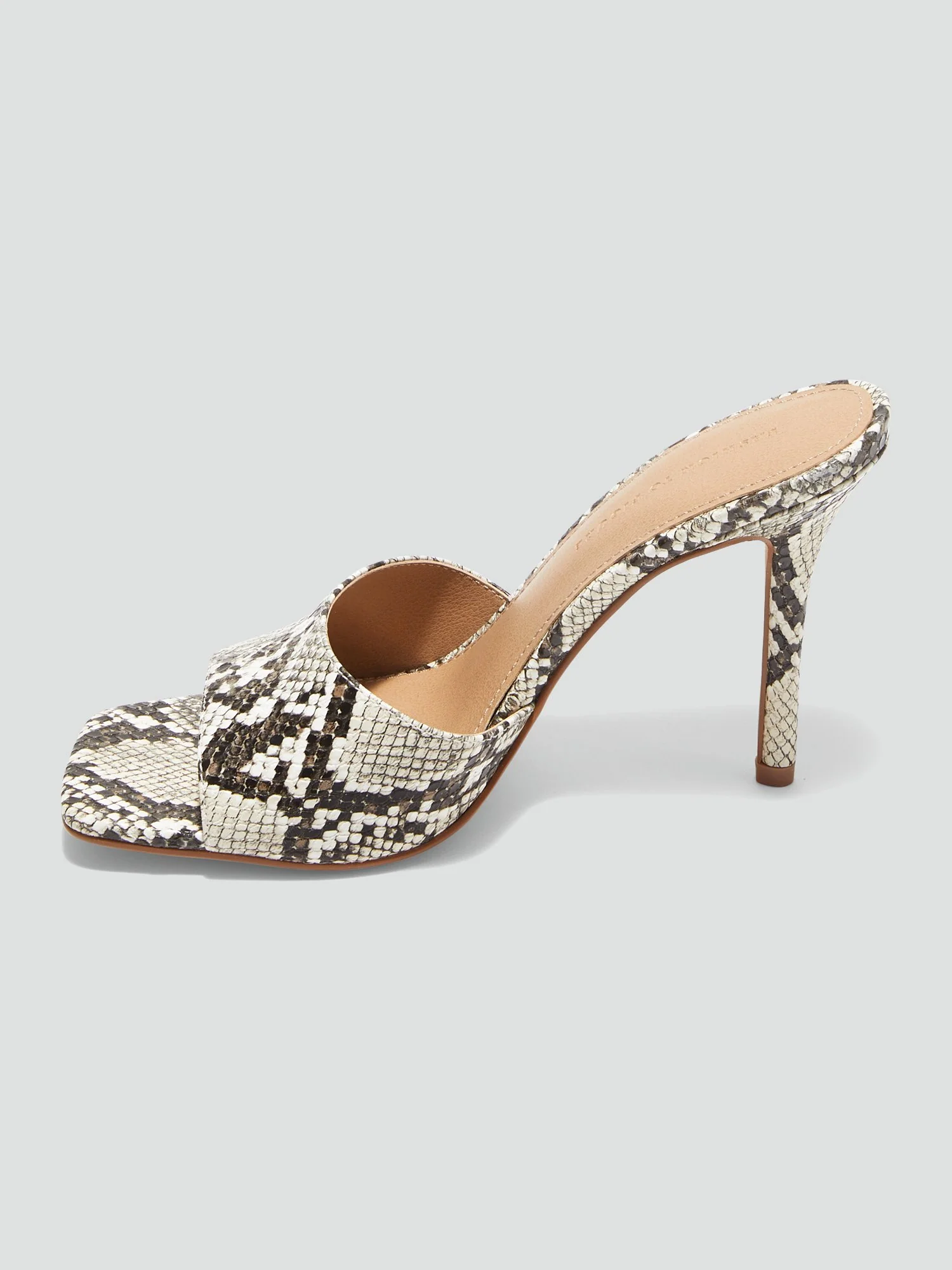 Philomena Snakeskin Open Back Sandals - Image 3