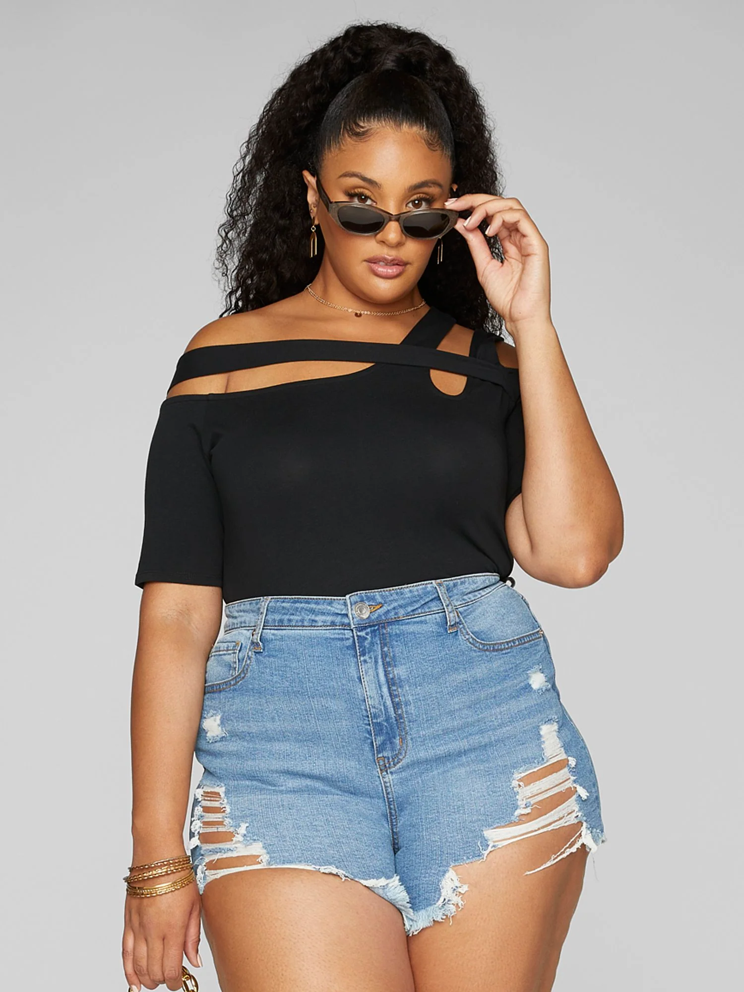 Phoebe Criss Cross Strap Knit Top - Image 2