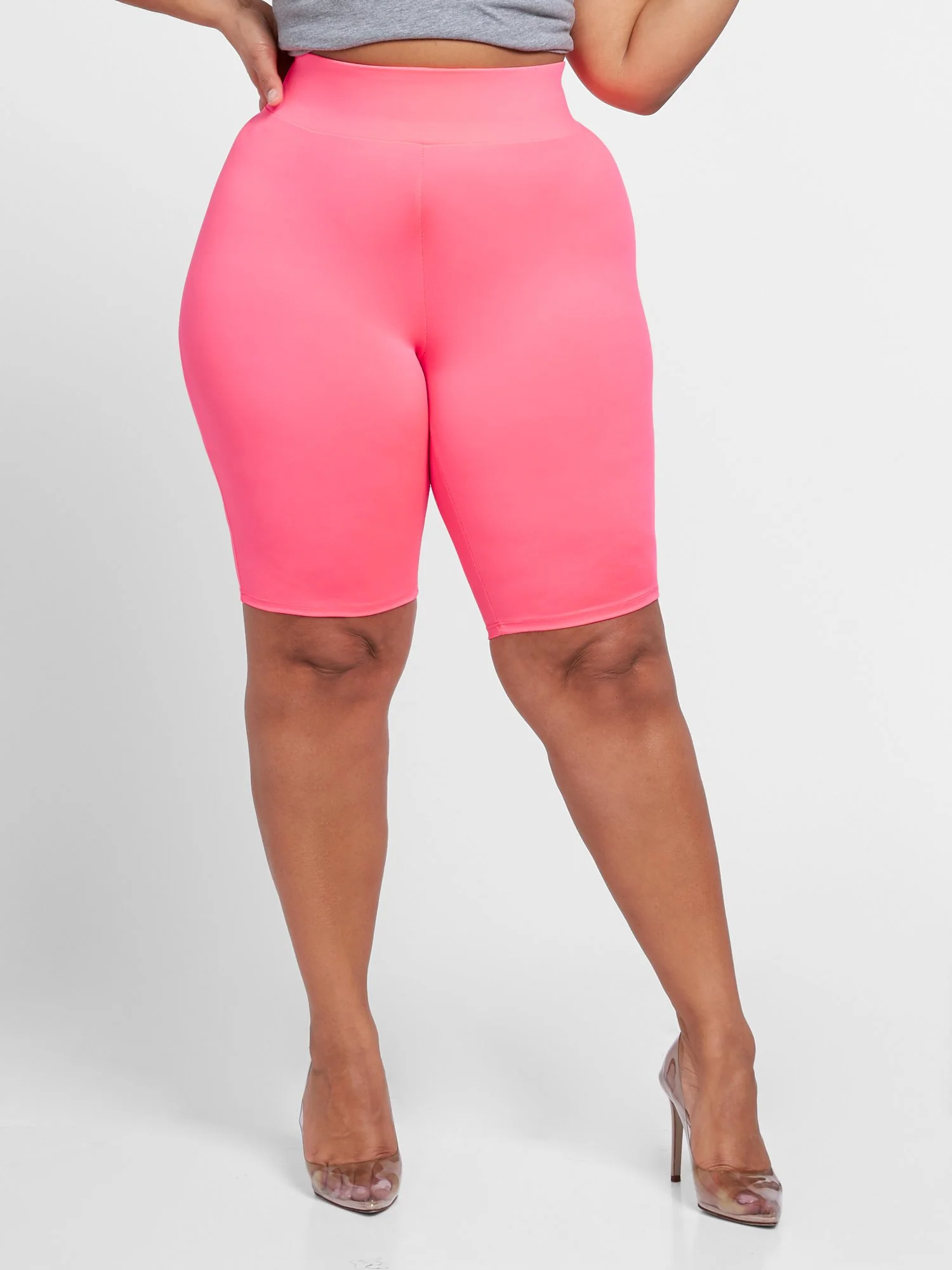 Pia Pink Yoga Bike Shorts - Image 2
