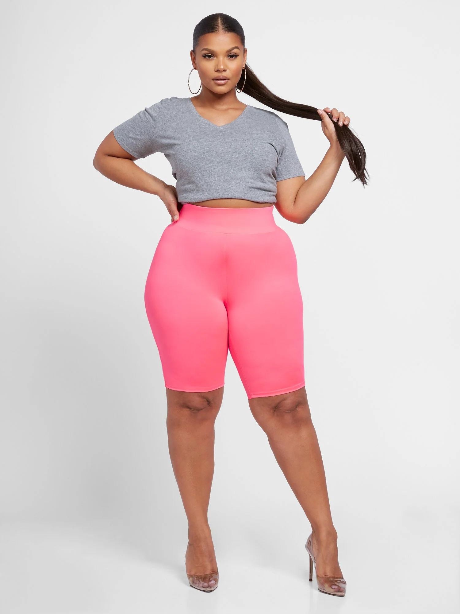 Pia Pink Yoga Bike Shorts - Image 4