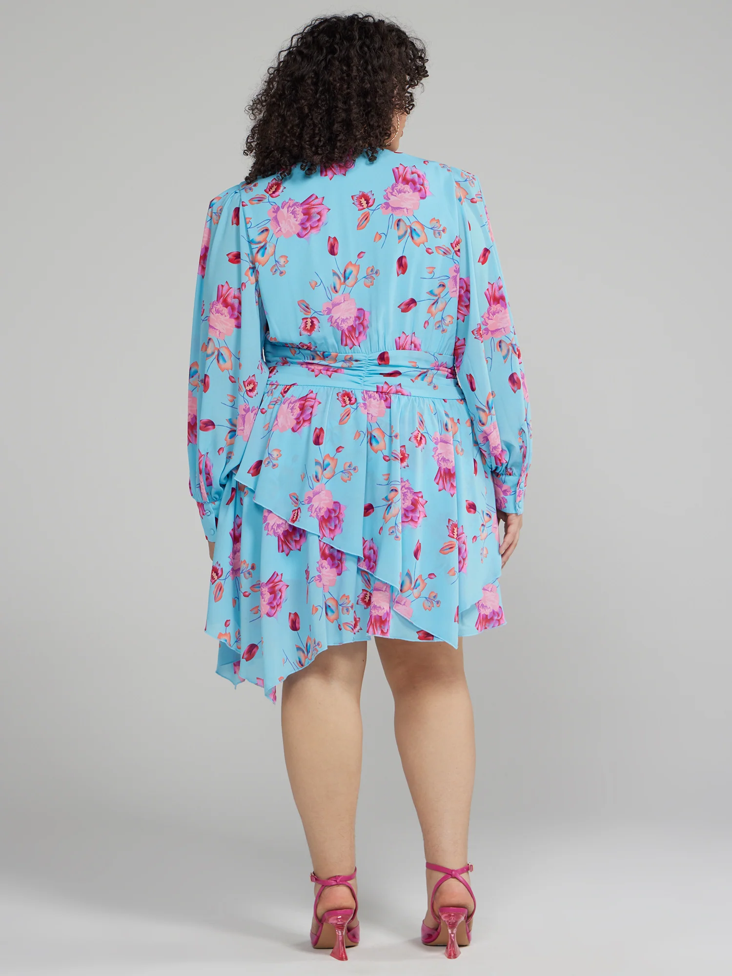 Puff Sleeve Floral Dress - Image 3