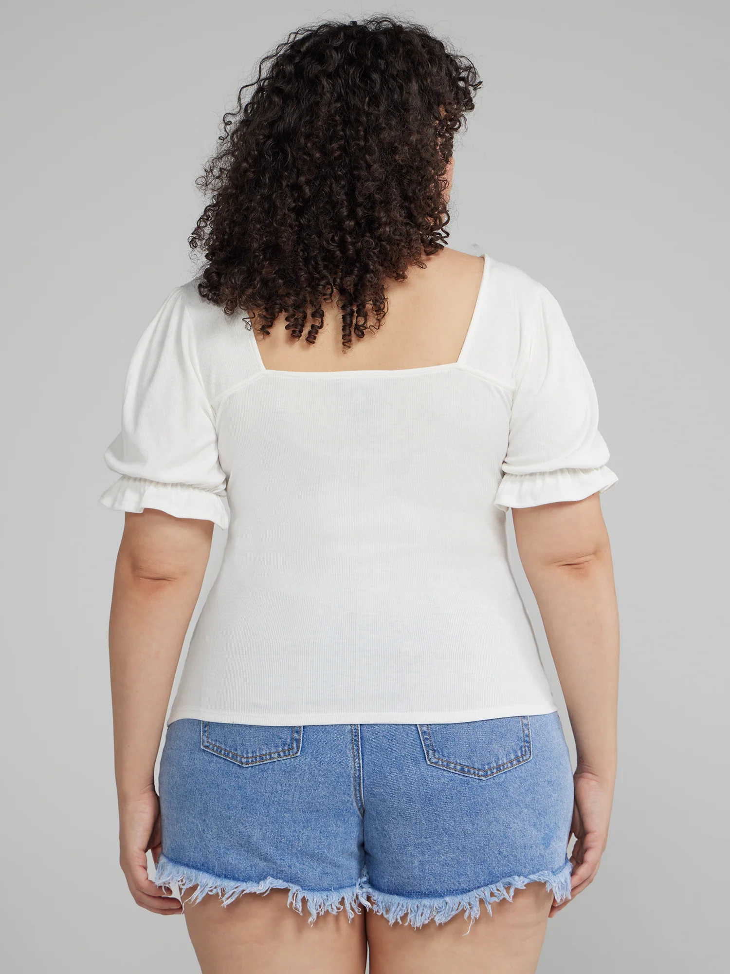 Puff Sleeve Ruched Top - Image 3