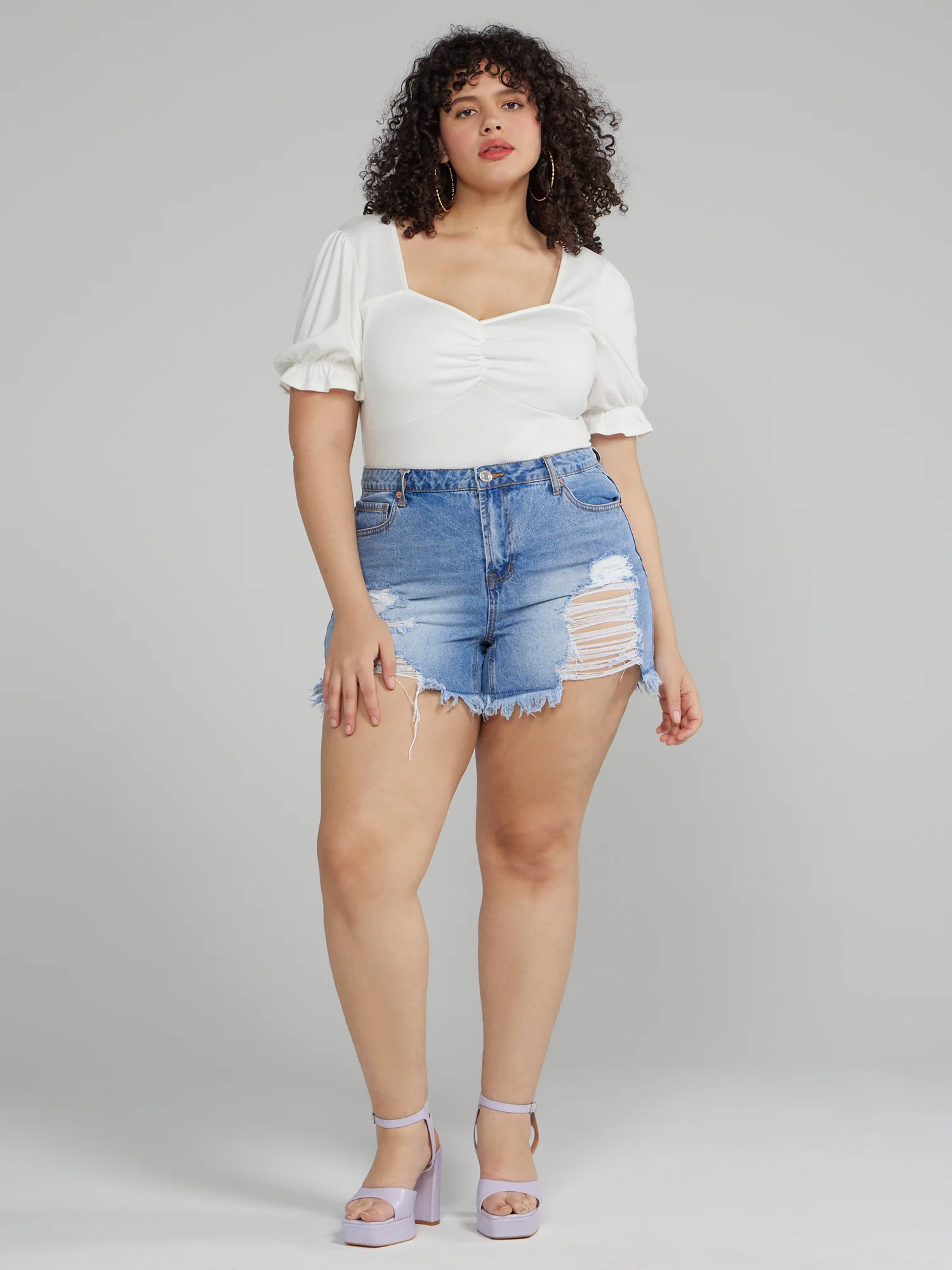 Puff Sleeve Ruched Top - Image 4