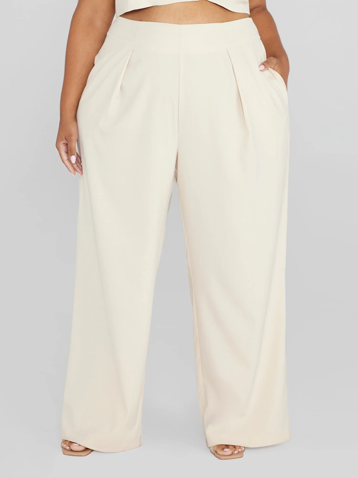 Raquel Pleated Straight Leg Pants - Image 3