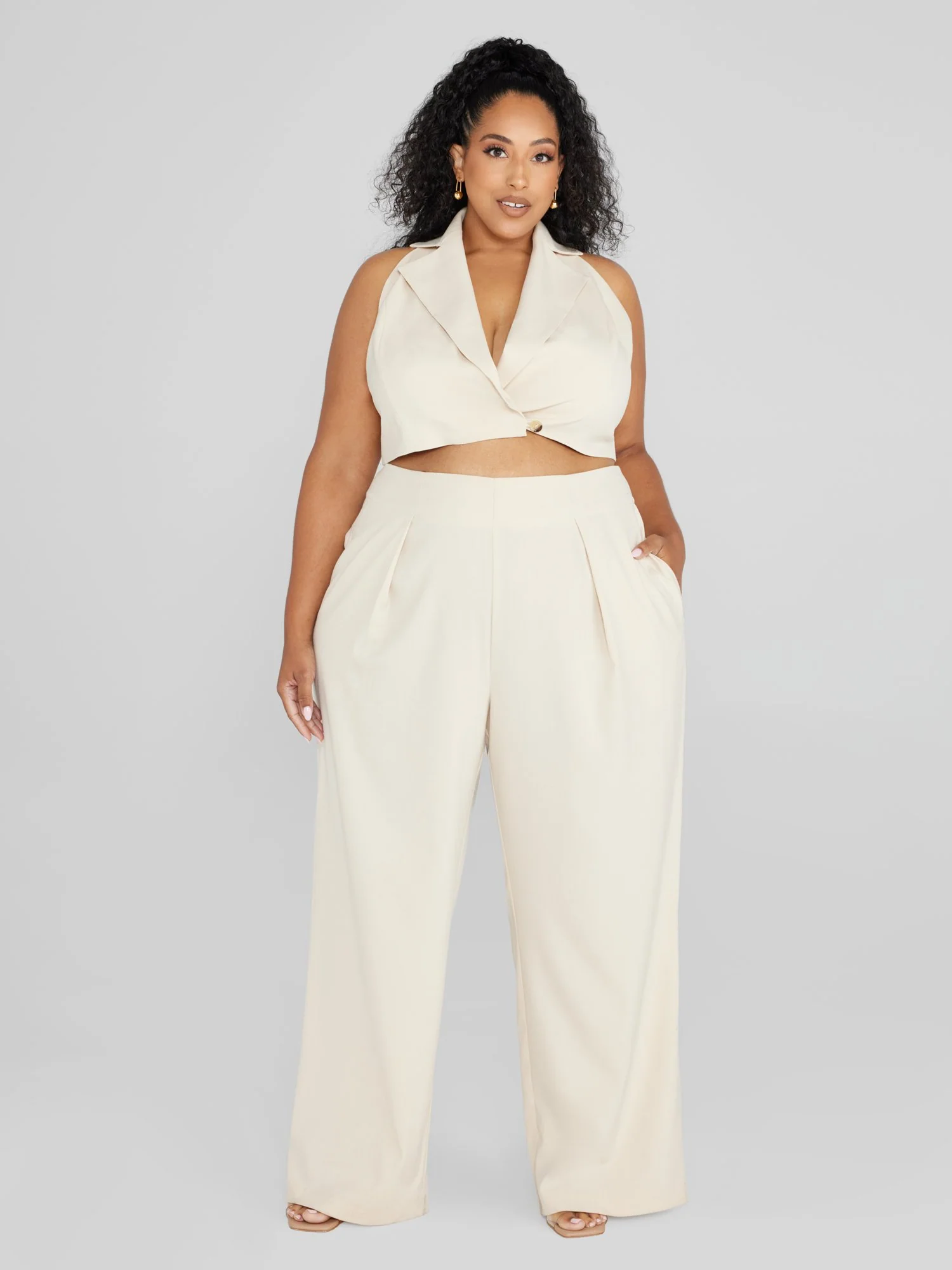Raquel Pleated Straight Leg Pants - Image 4