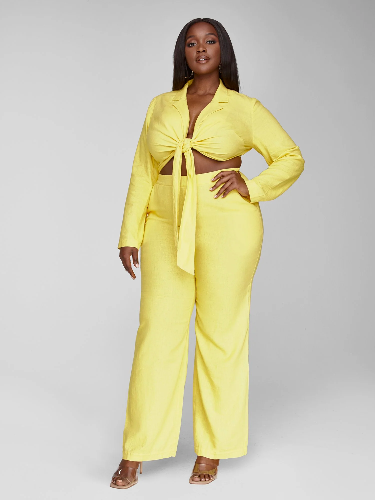 Regina Tie Front Crop Top - Garnerstyle x FTF - Image 4