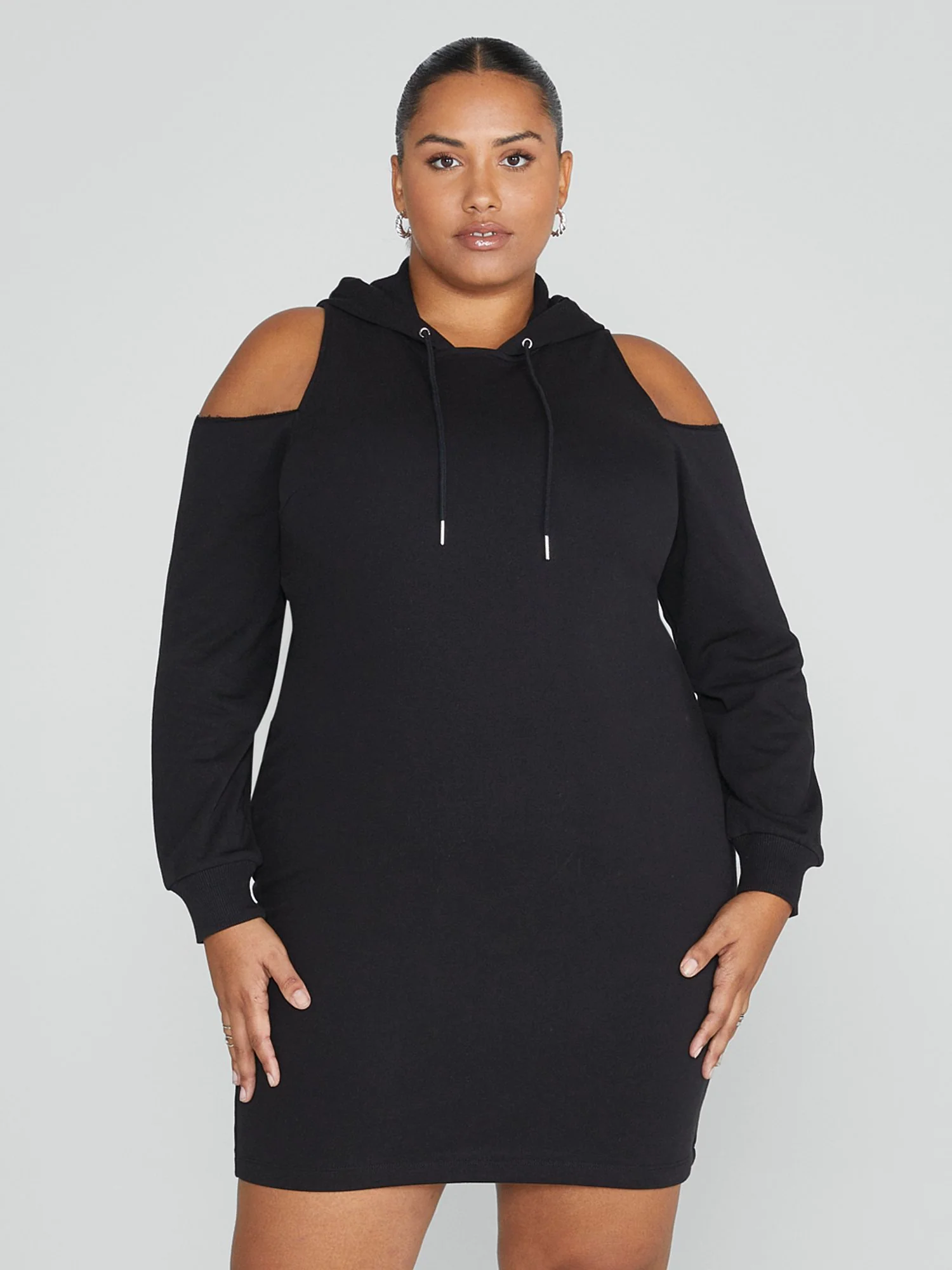 Rhianne Cold Shoulder Hoodie Dress