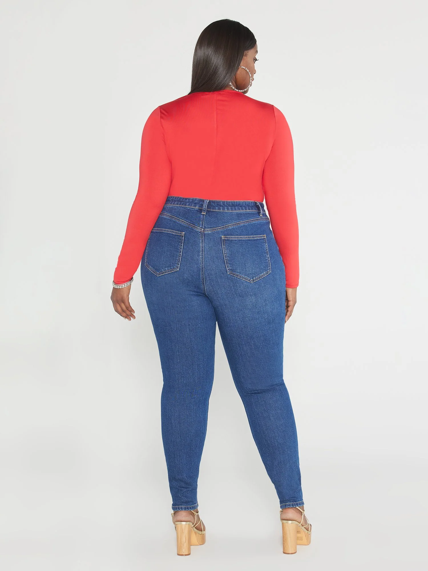 Rhinestone Heart Skinny Jeans - Image 3