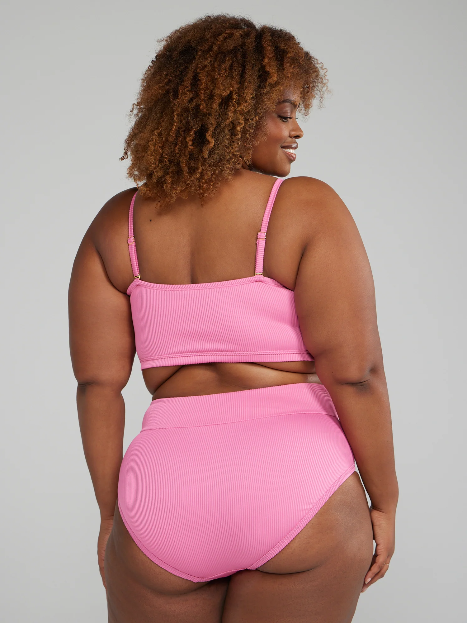 Ribbed Texture Tankini Top - Image 3