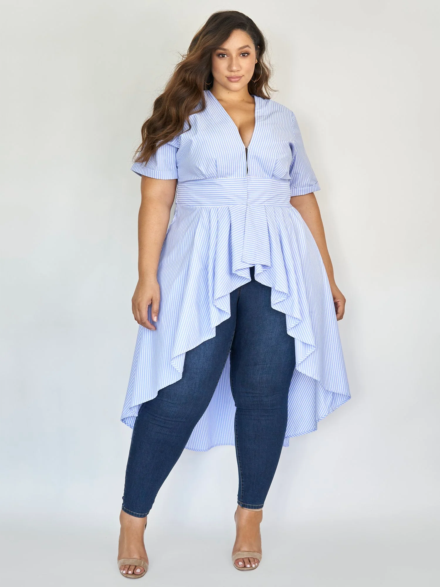 Robin Striped Hi-Lo Tunic - Image 2