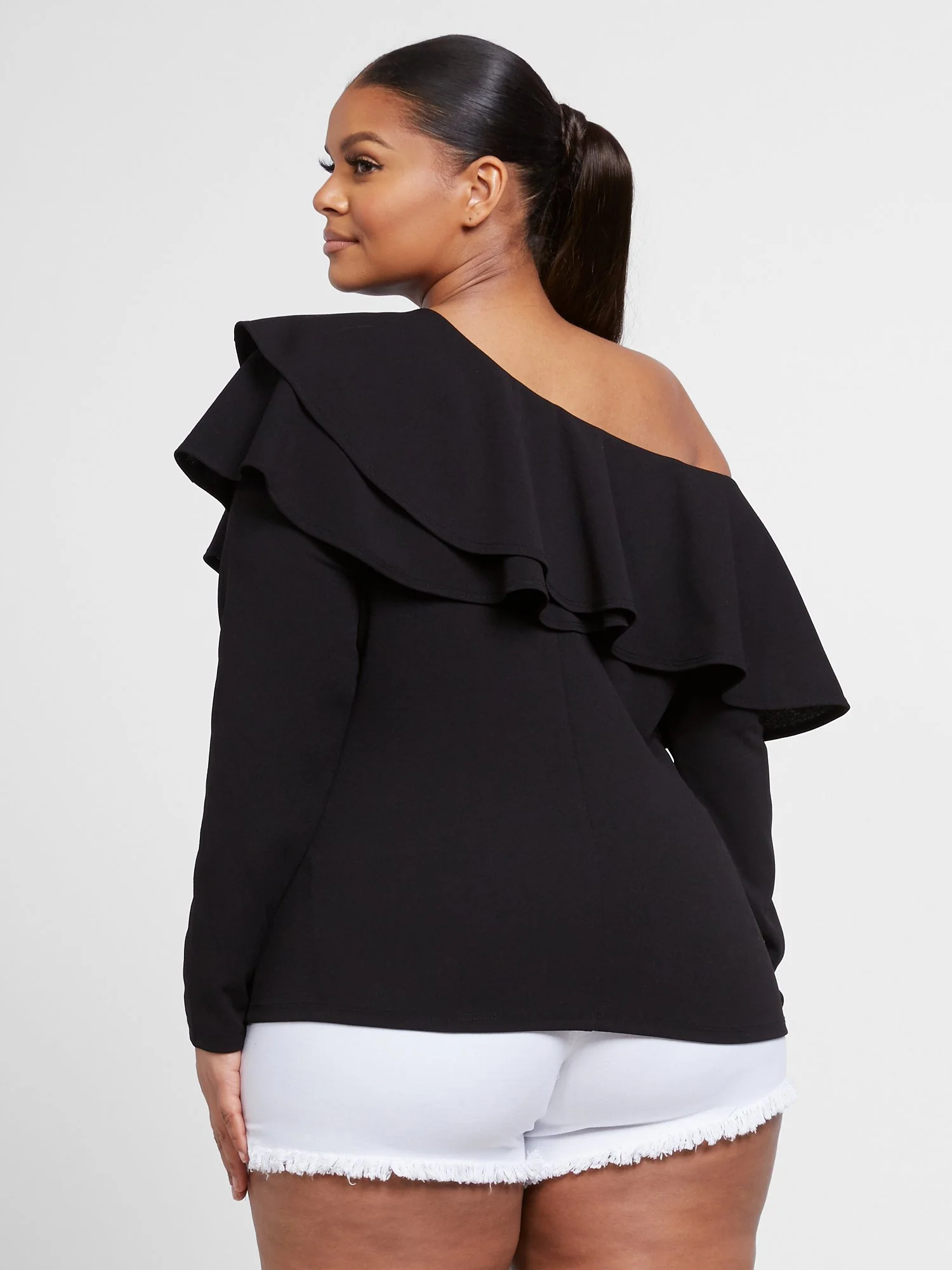 Rosa Double Ruffle Fitted Top - Image 3