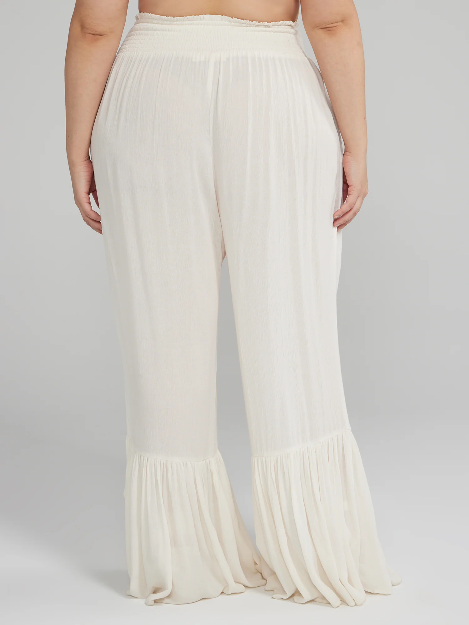Ruched Wide Leg Flowy Pants - Image 3