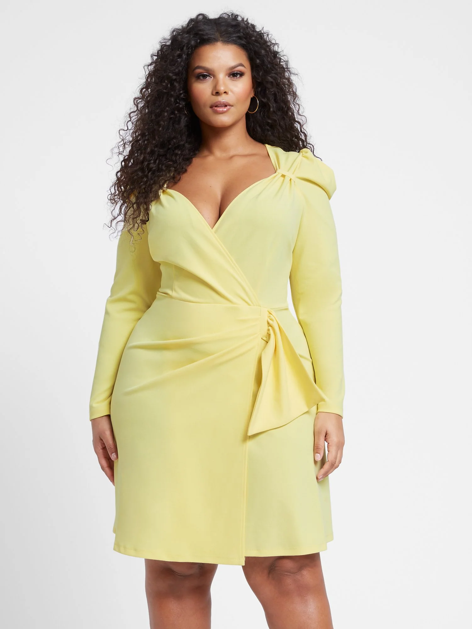 Ruth Long Sleeve Casade Side Dress - Image 2