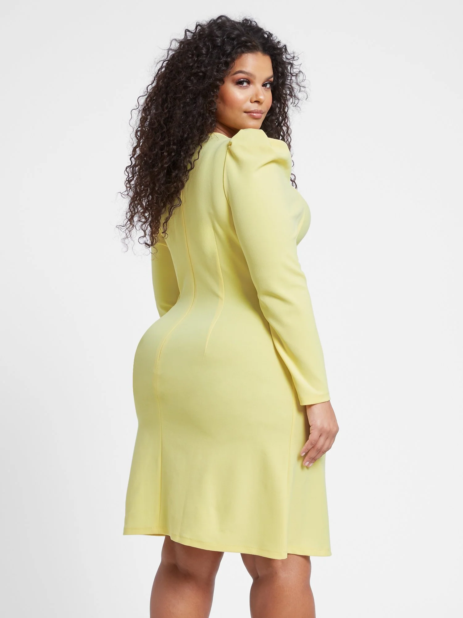 Ruth Long Sleeve Casade Side Dress - Image 3