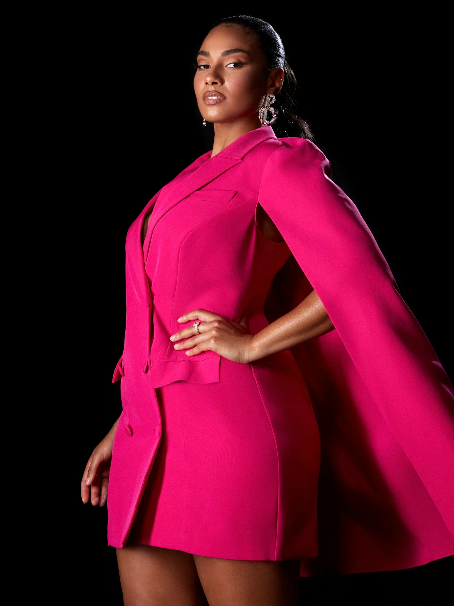 Sabine Cape Blazer Dress - Image 6