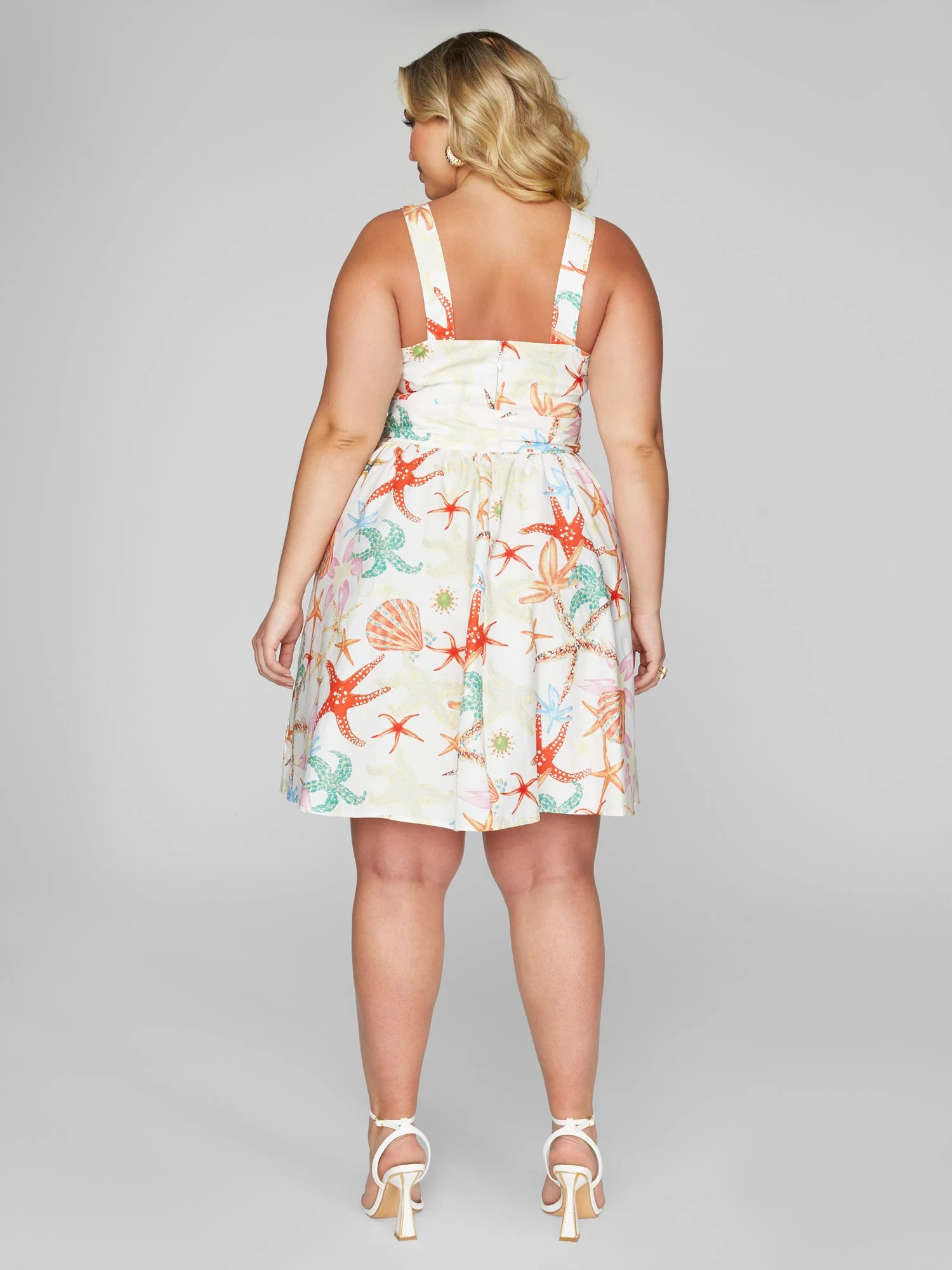 Sabrina Seashell Print Tie Front Dress - Image 4