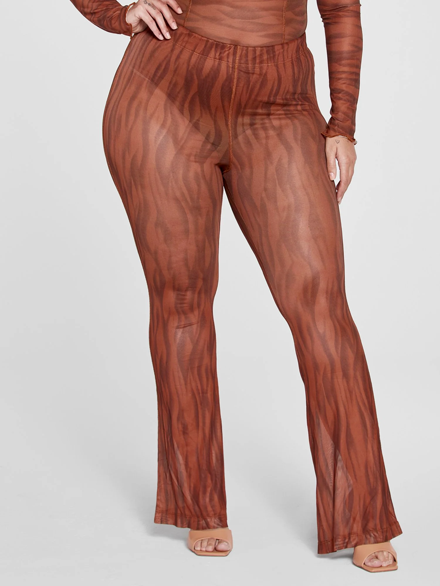 Samantha Zebra Print Mesh Pants - Image 2