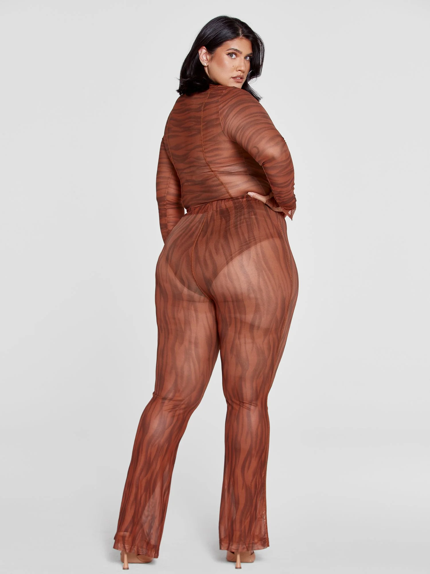 Samantha Zebra Print Mesh Pants - Image 5